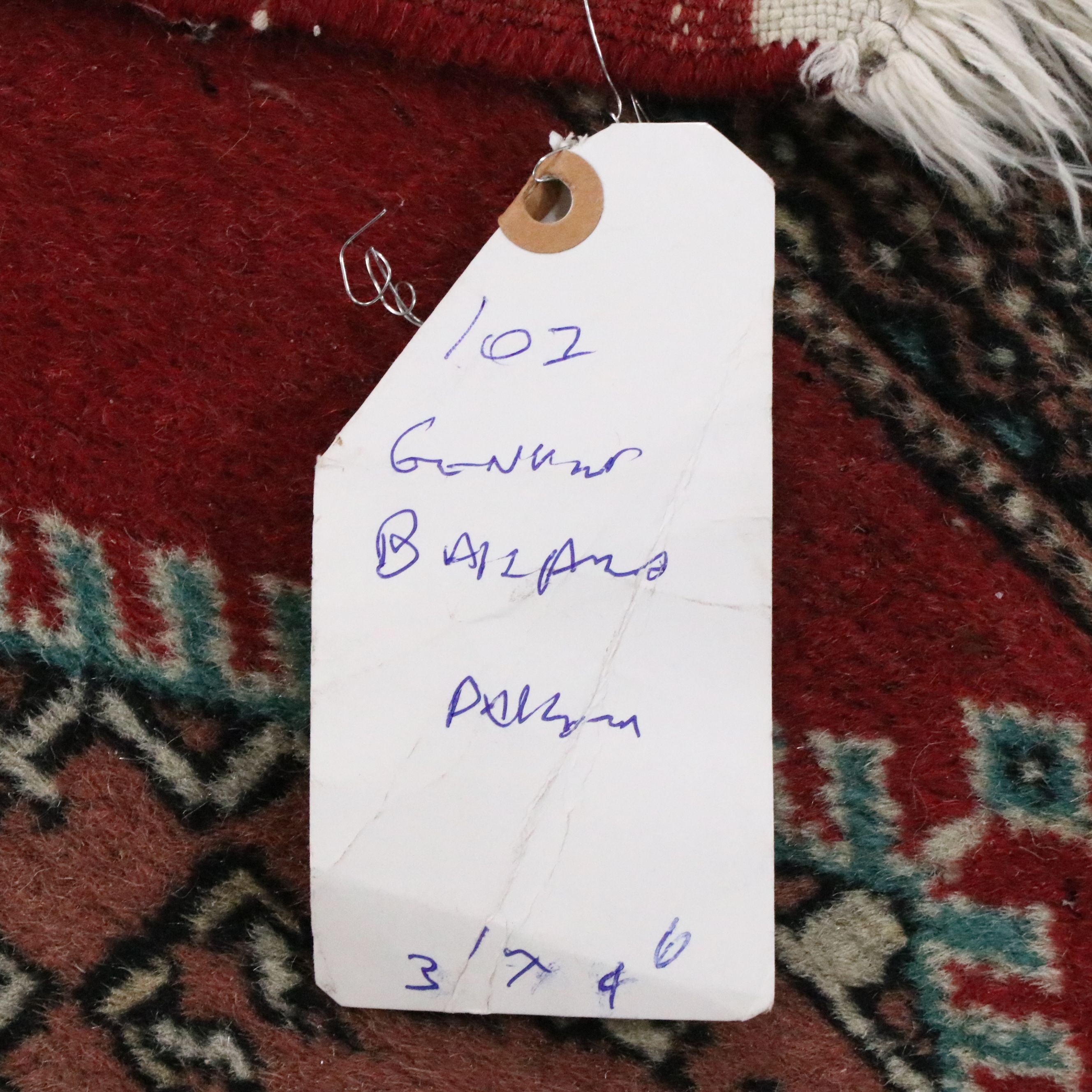 3'3 x 5' Hand-Knotted Pakistani Bokhara Accent Rug