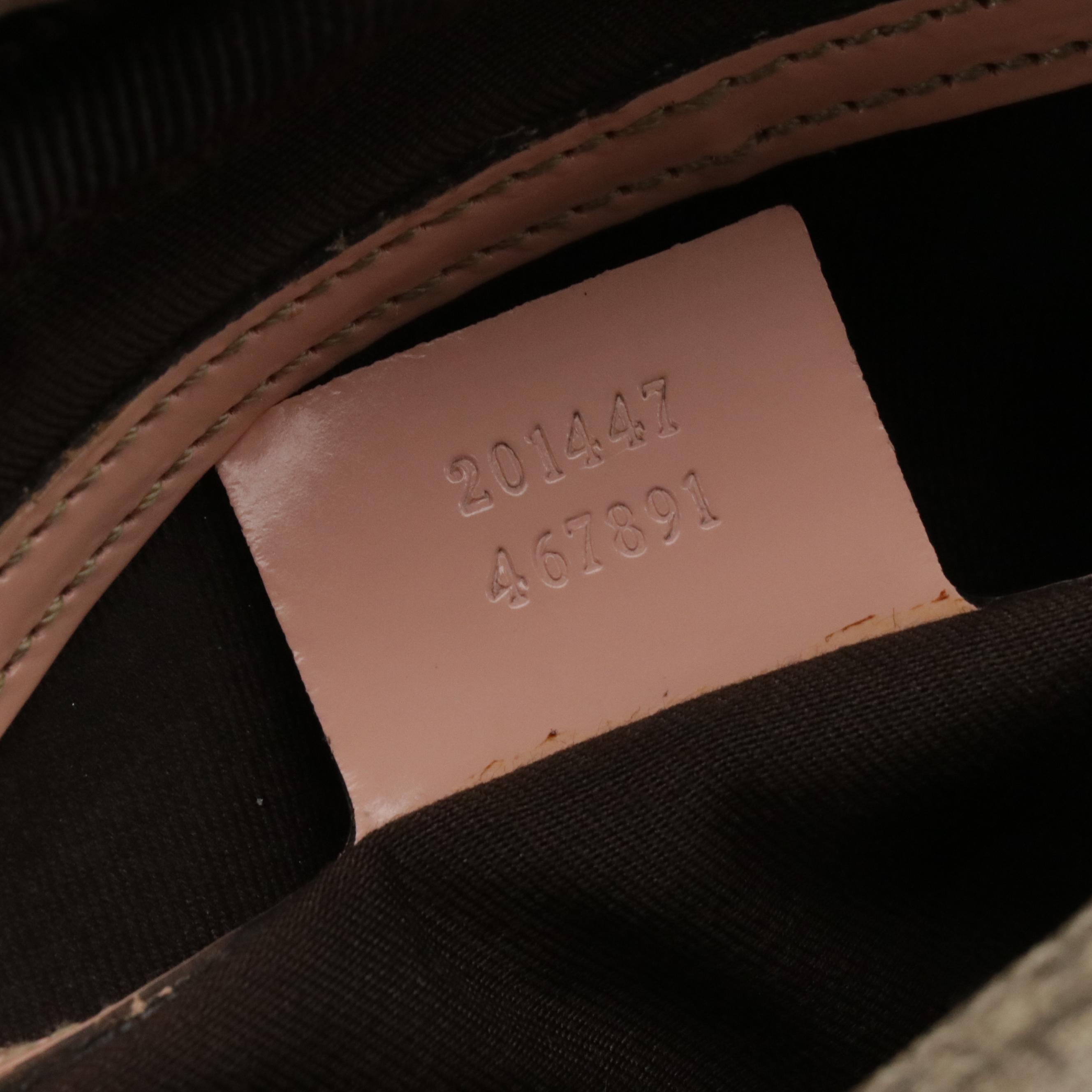 Gucci Front Zip Camera Bag GG Supreme Canvas and Light Pink Leather