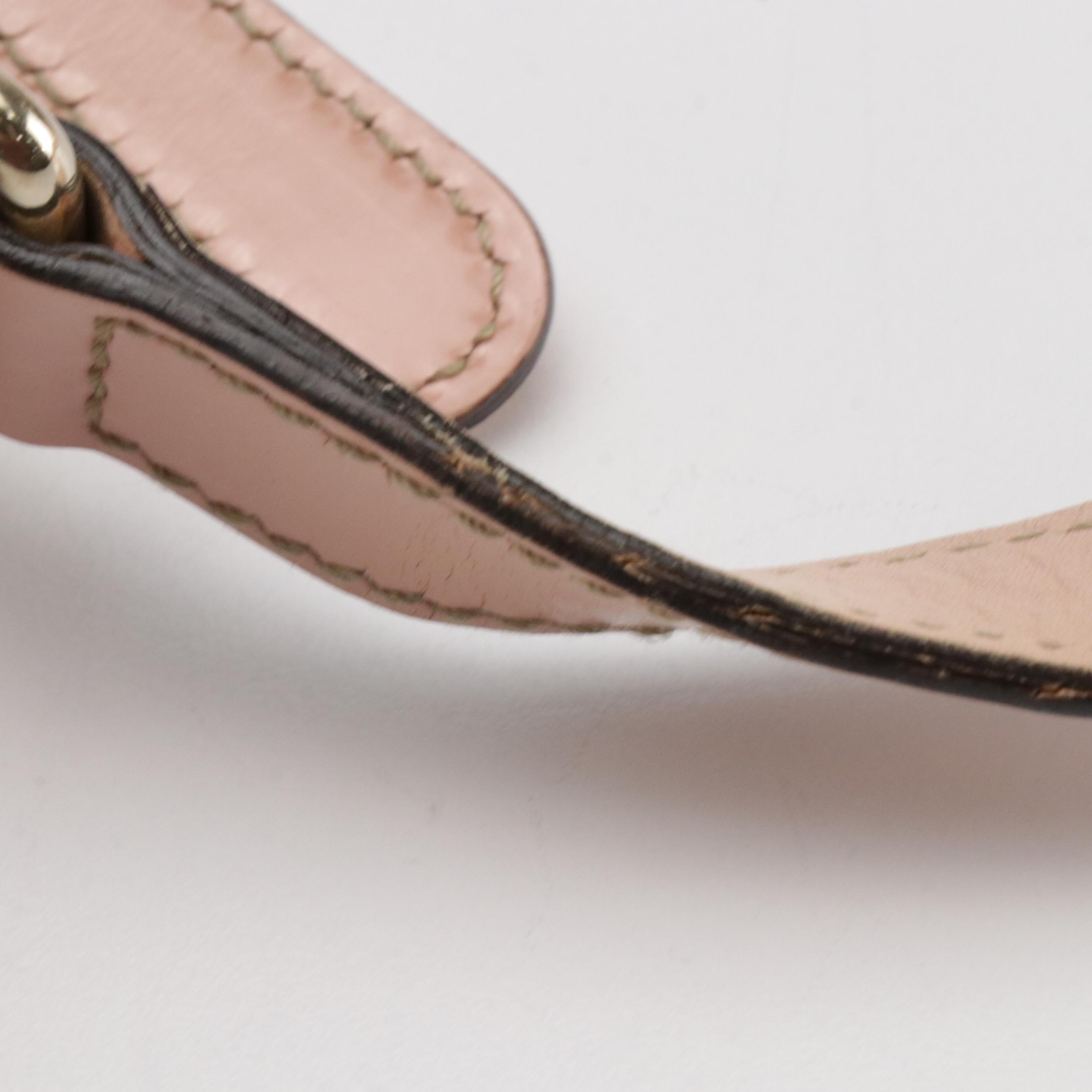 Gucci Front Zip Camera Bag GG Supreme Canvas and Light Pink Leather