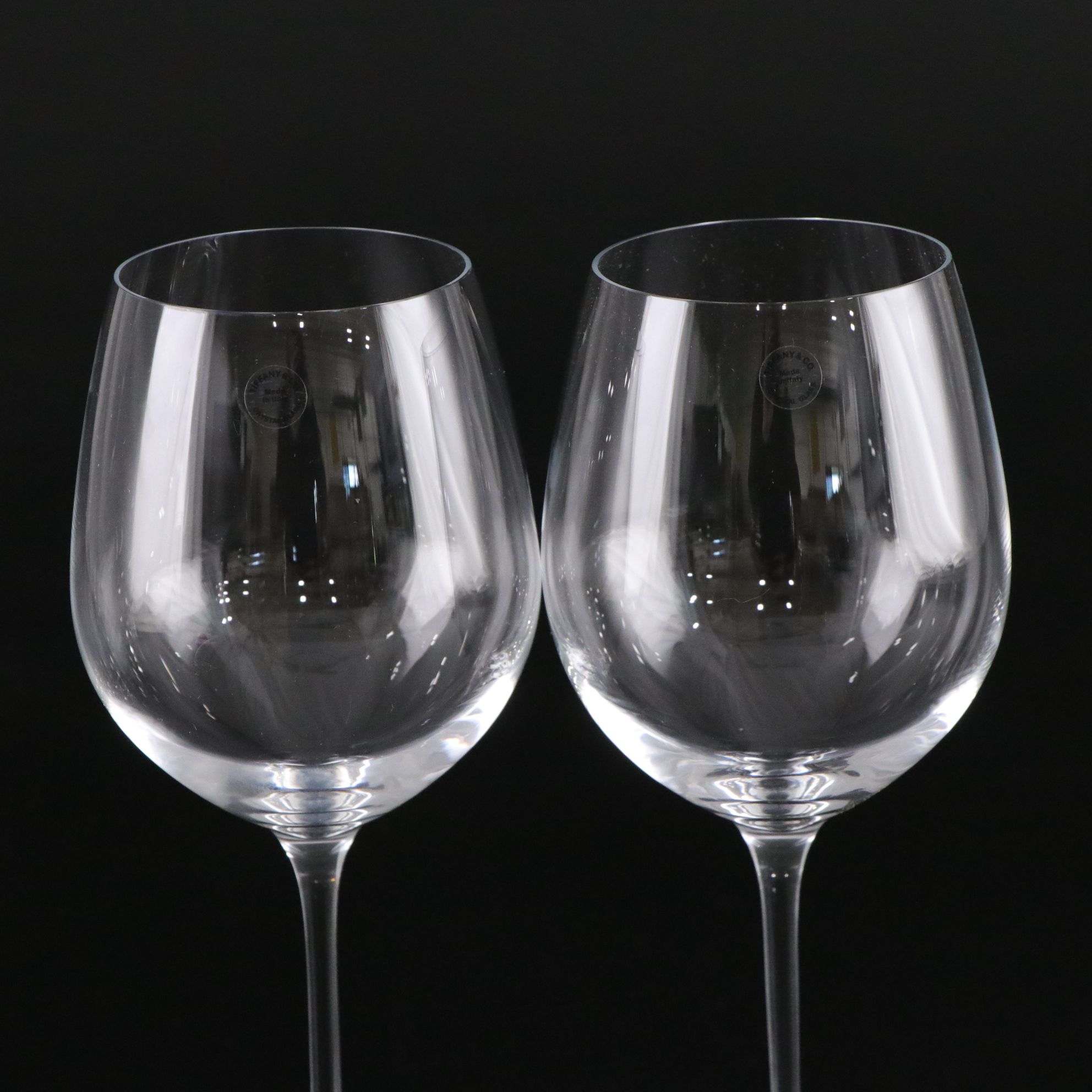 Tiffany & Co. Crystal Pair of Wine Glasses