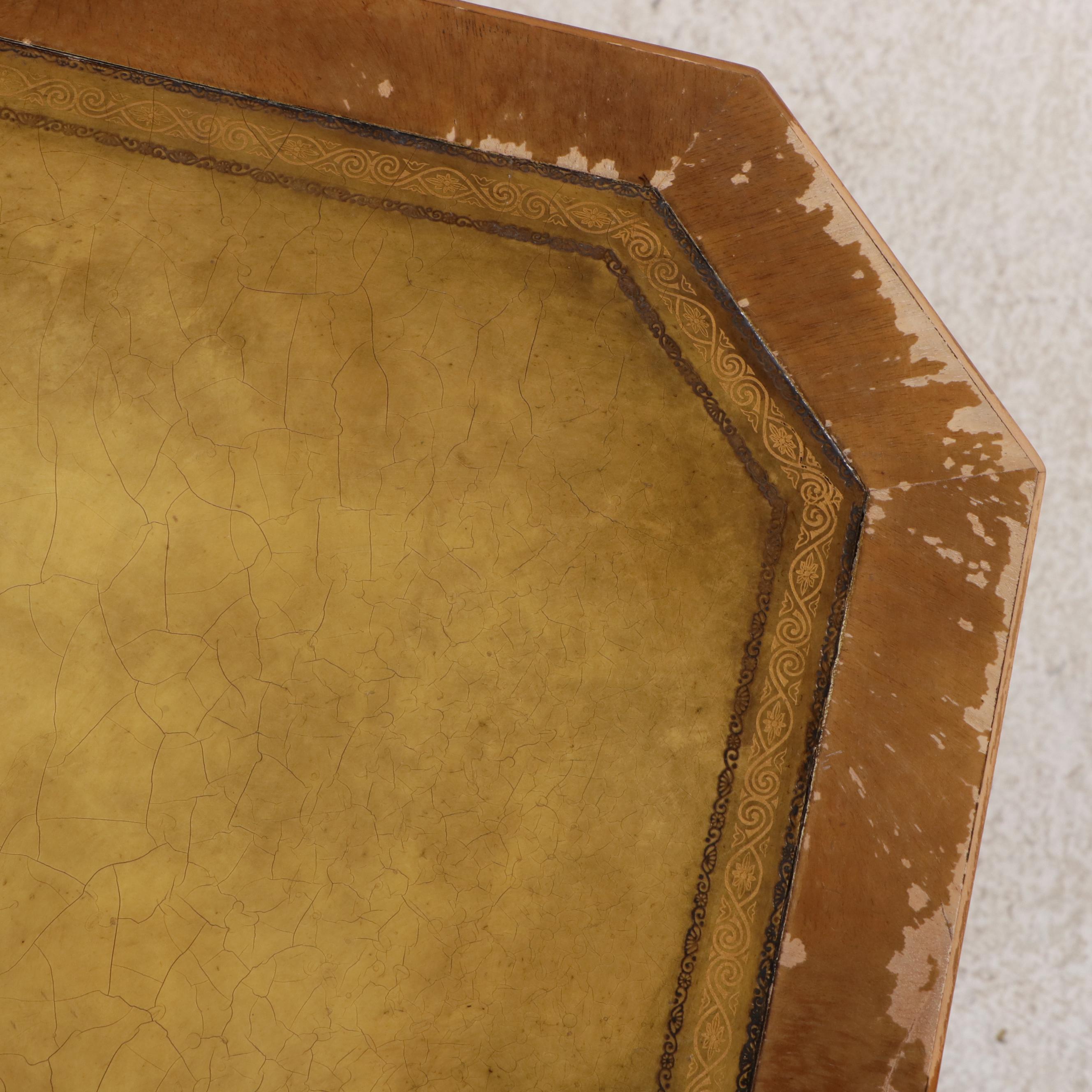 Pair of Weiman Mahogany End Tables with Inset Leather Tops