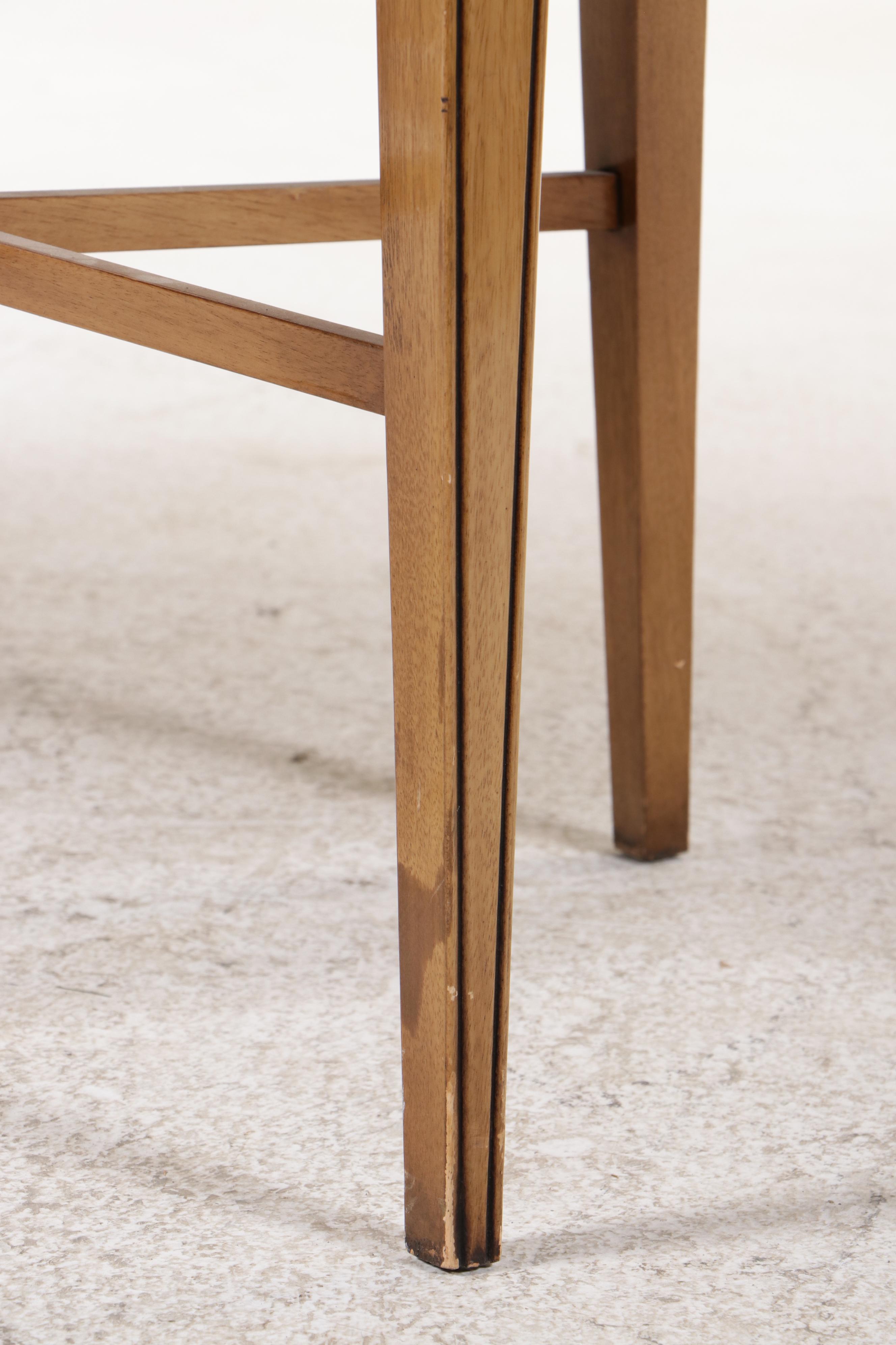 Pair of Weiman Mahogany End Tables with Inset Leather Tops