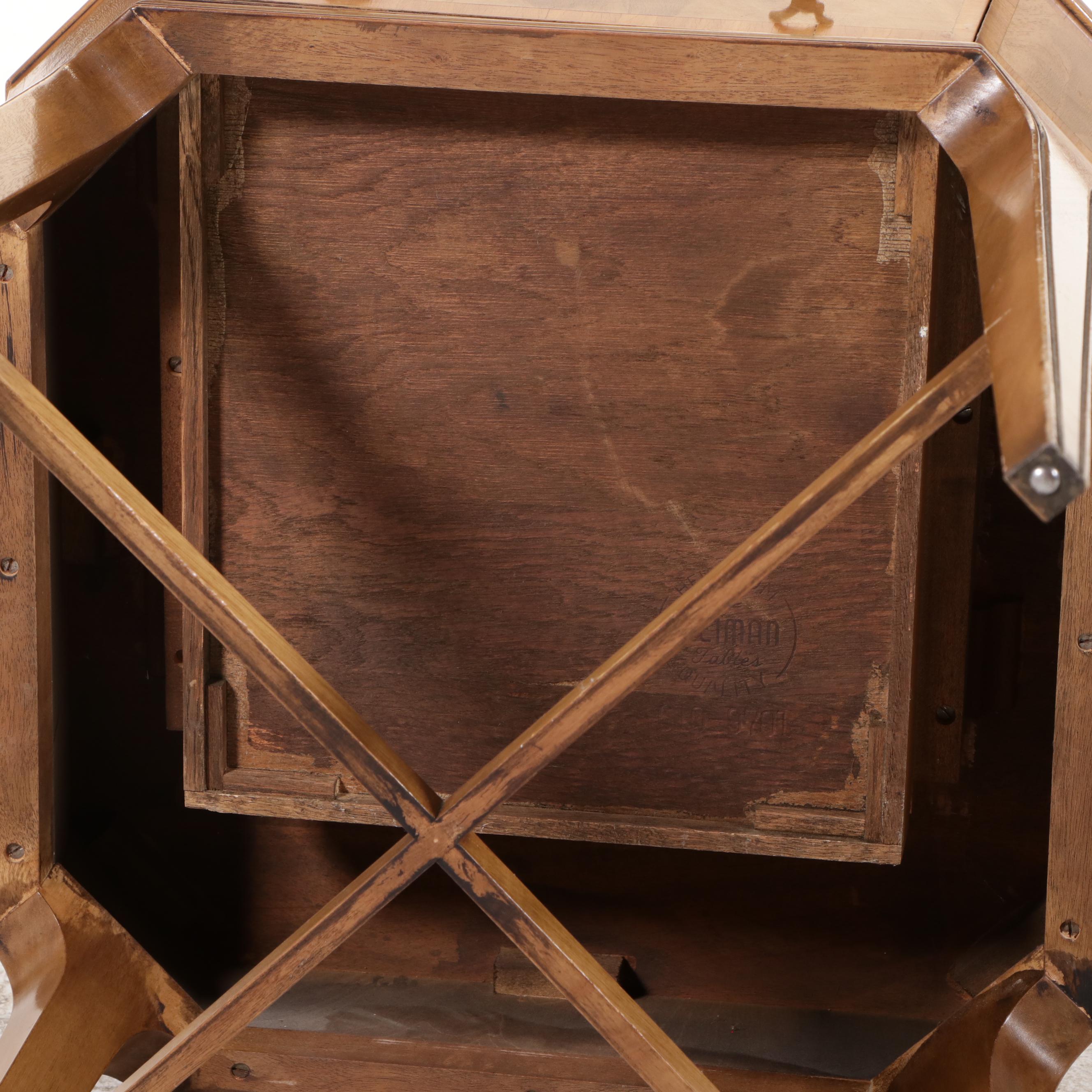 Pair of Weiman Mahogany End Tables with Inset Leather Tops