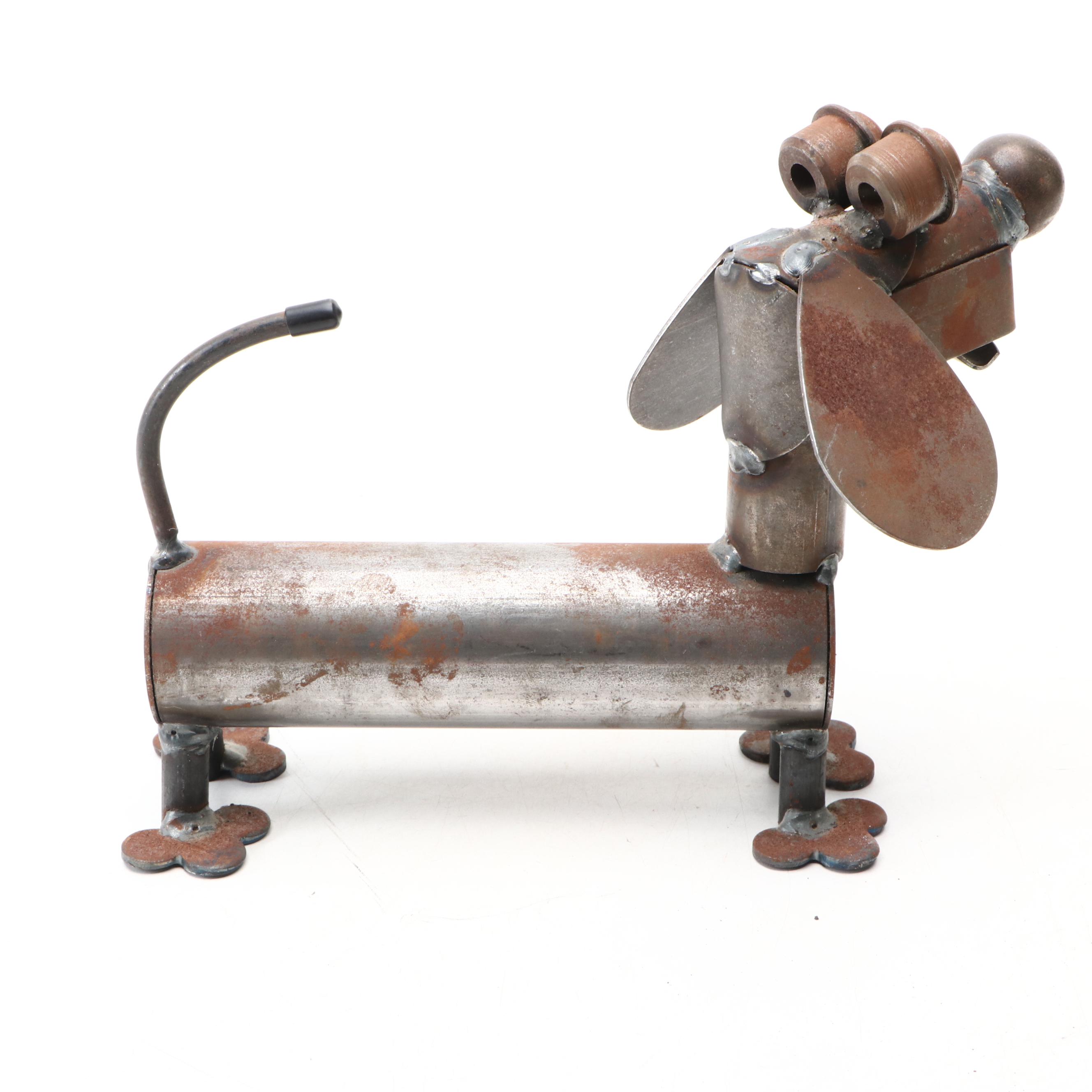 Yard Birds Welded Scrap Metal Dachshund