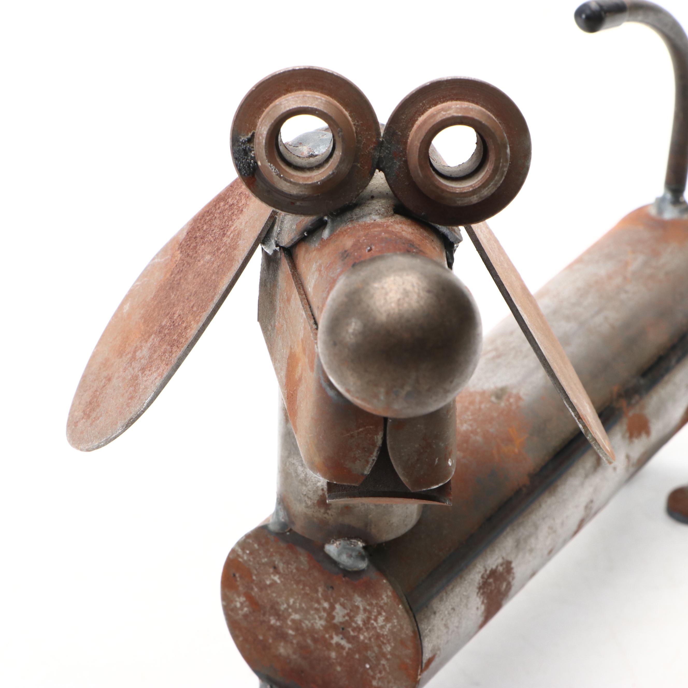 Yard Birds Welded Scrap Metal Dachshund