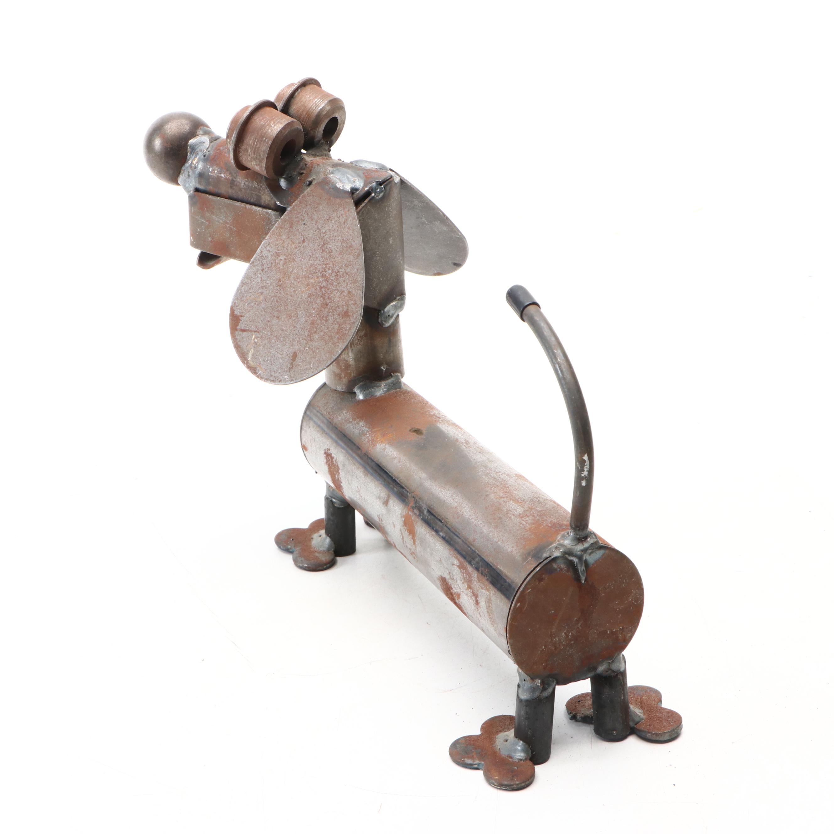 Yard Birds Welded Scrap Metal Dachshund