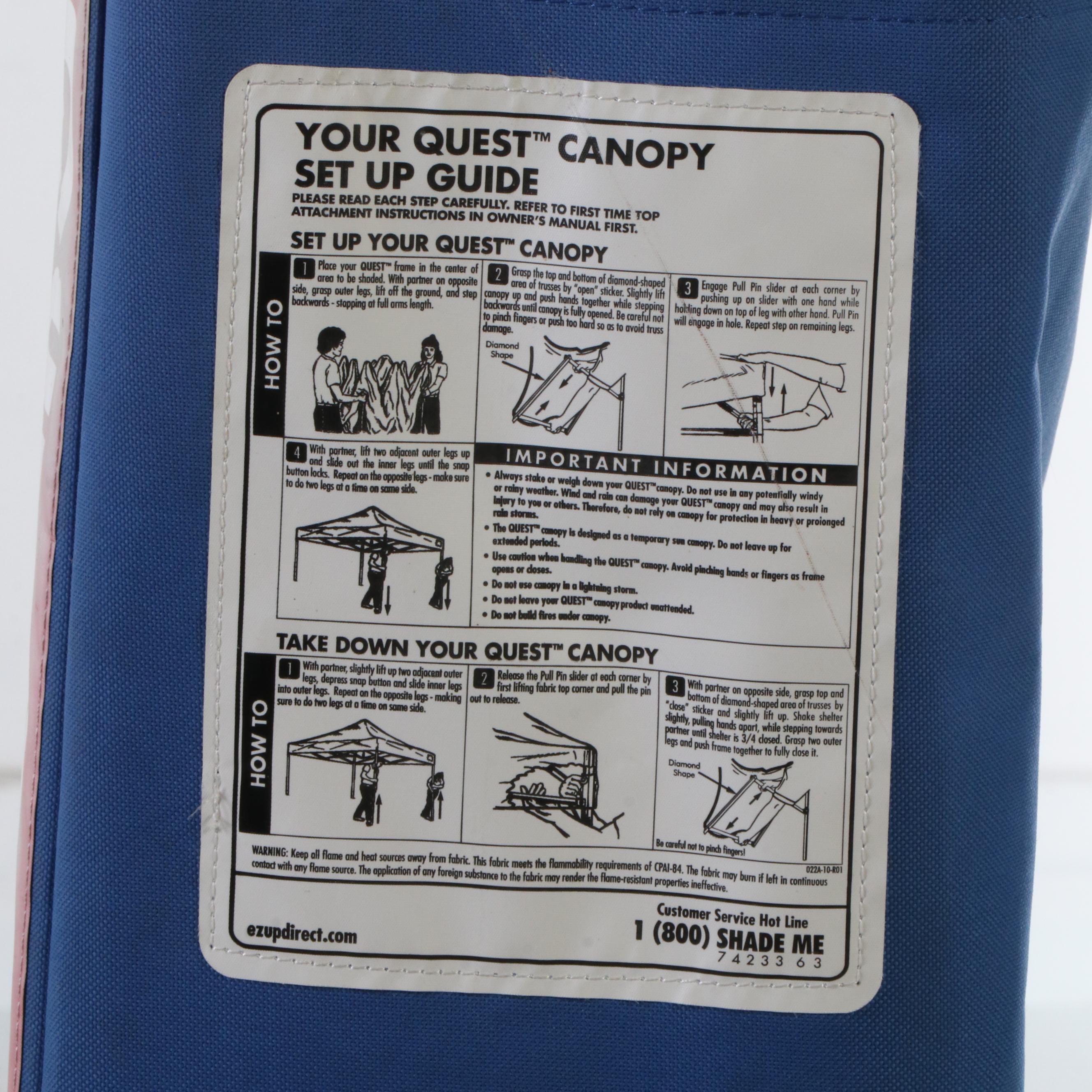 Quest 10' x 10' Instant Up Canopy