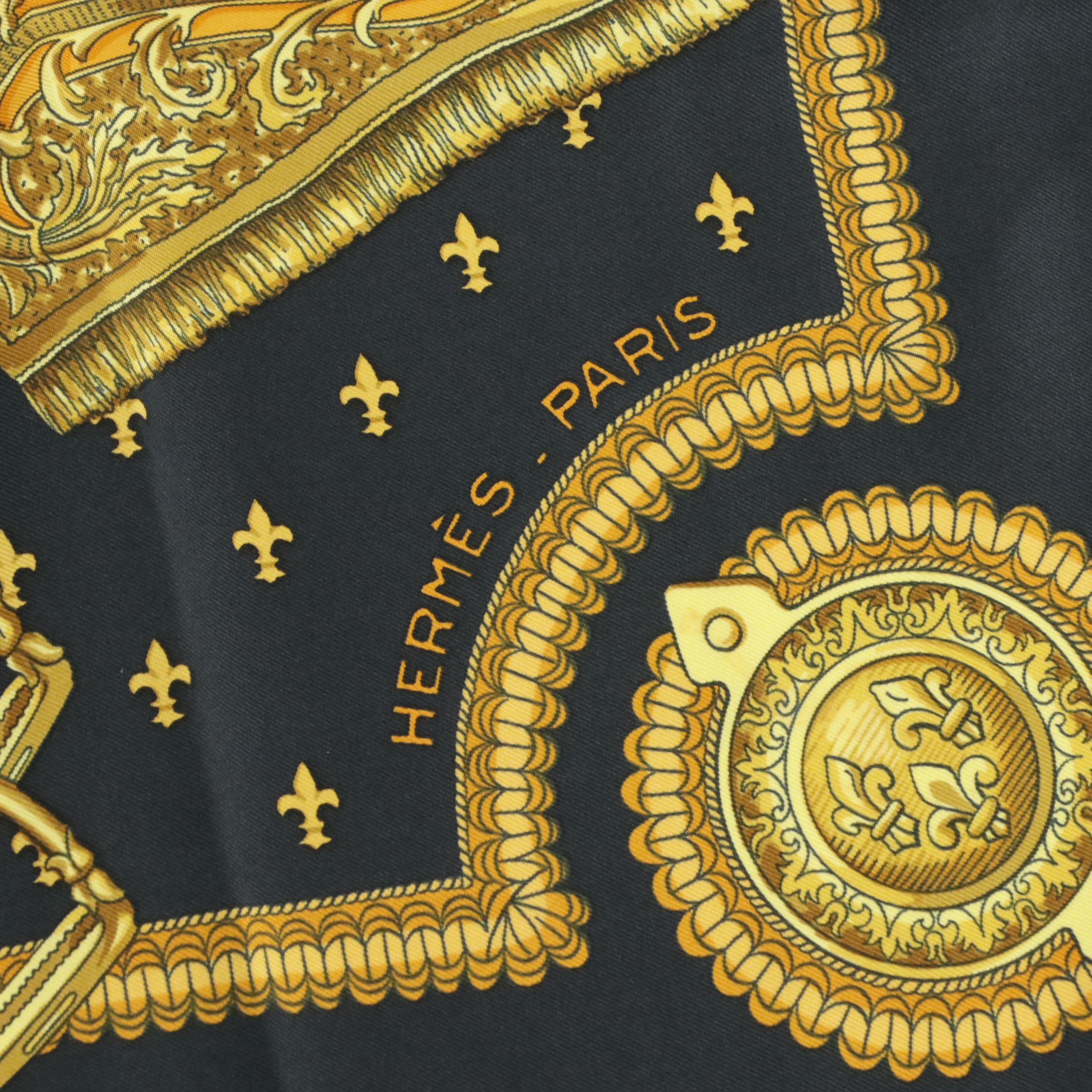 Hermès "Selles a Housse" Silk Twill Scarf 90 in Box