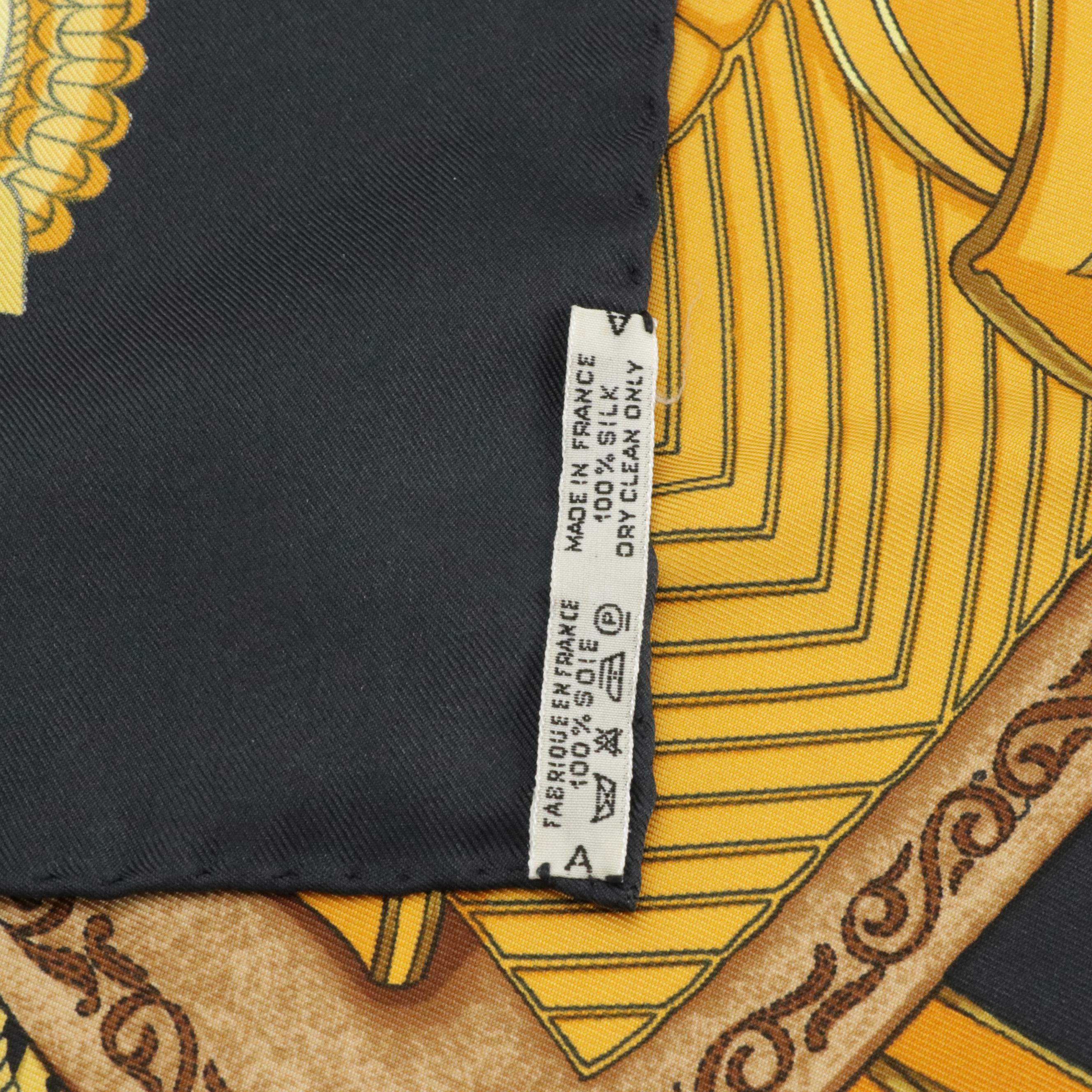 Hermès "Selles a Housse" Silk Twill Scarf 90 in Box