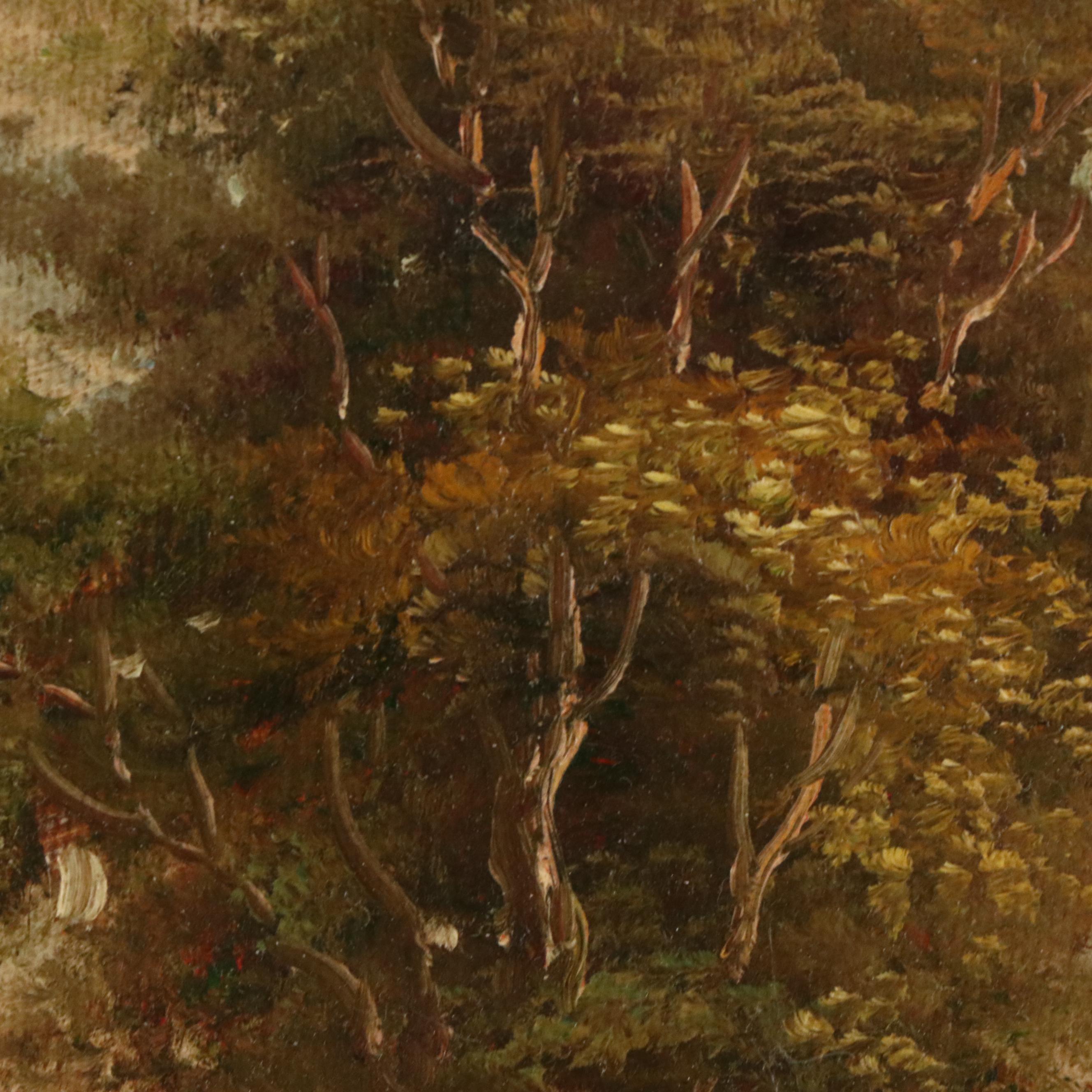 Oil Painting of Bucolic Landscape, 20th Century