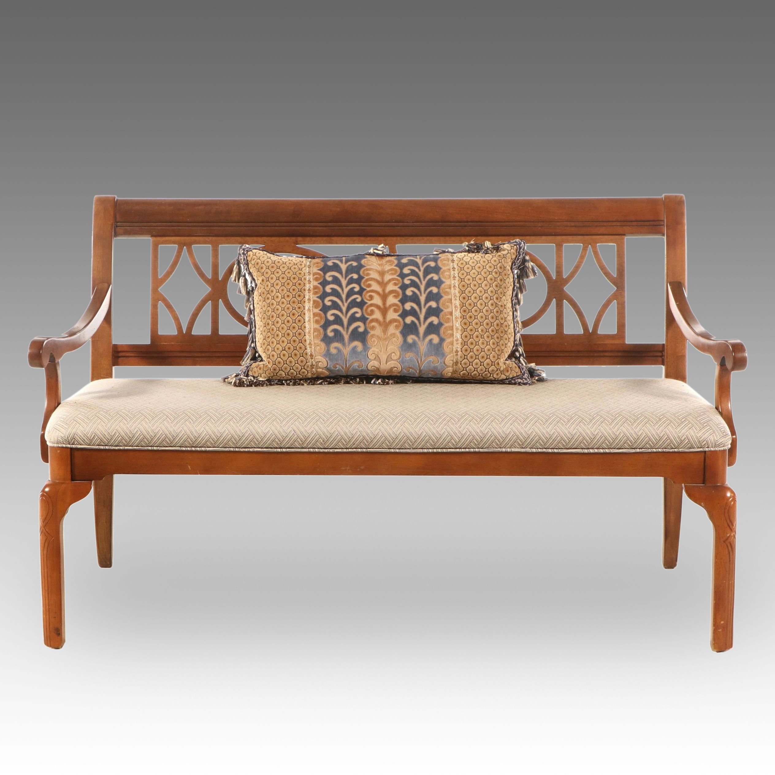 Alexander Julian for Universal Furniture Mahogany Bench