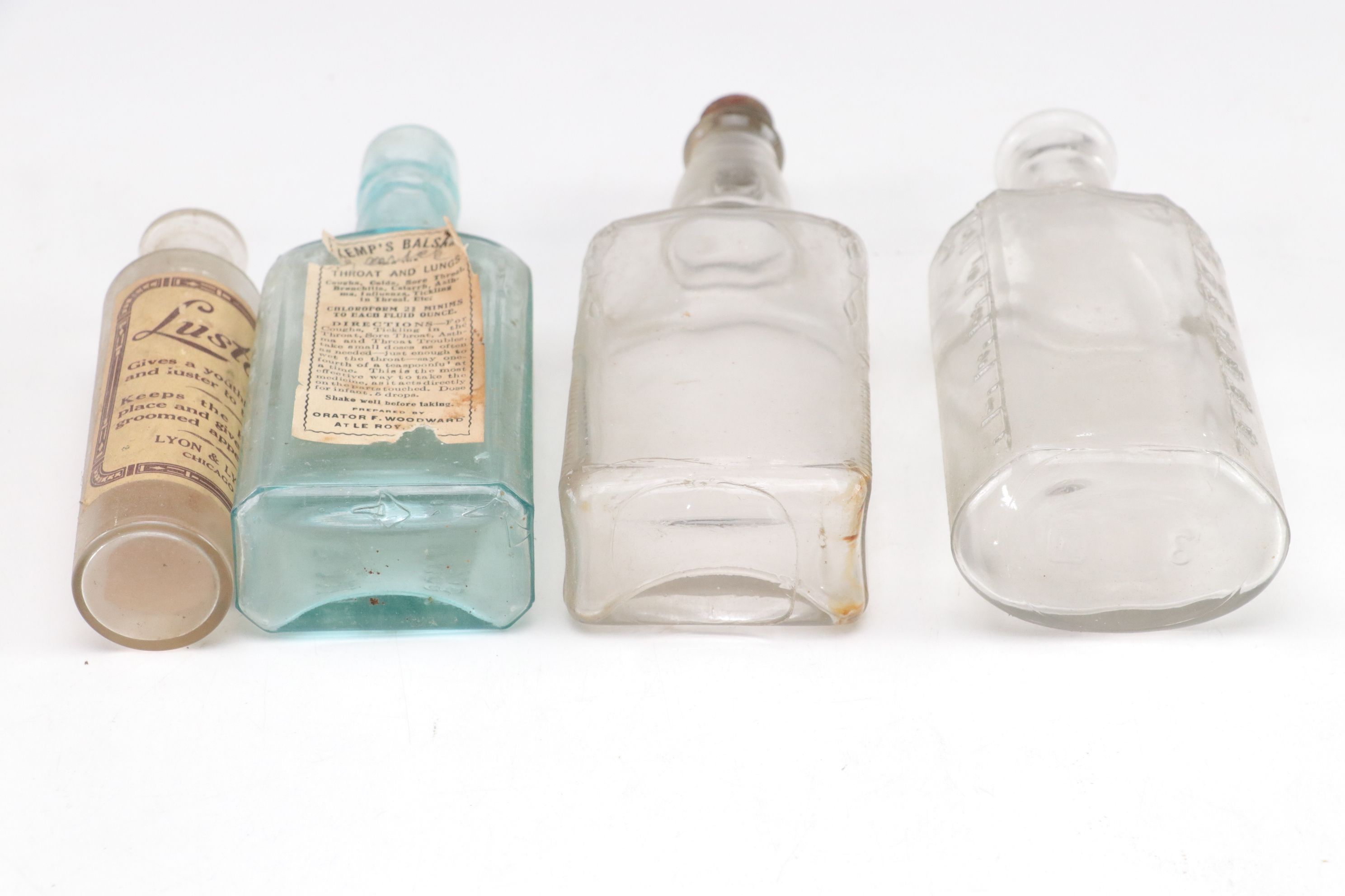 Apothecary Bottles for Colds, Pain and Ailments with Wicker Picnic Basket