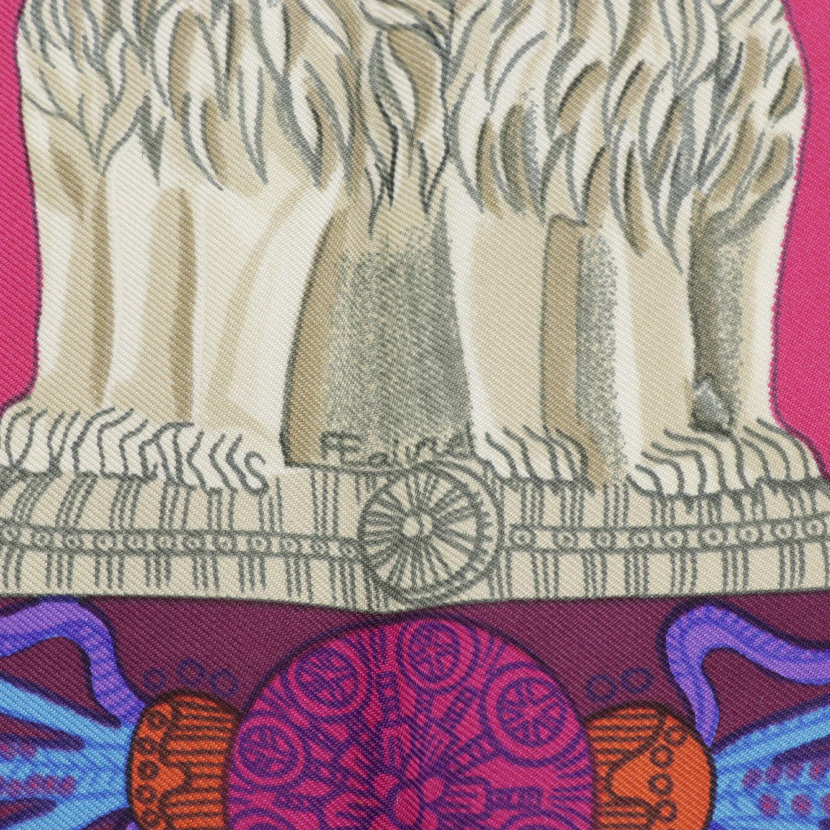 Hermès "Torana" Scarf 90 in Silk Twill