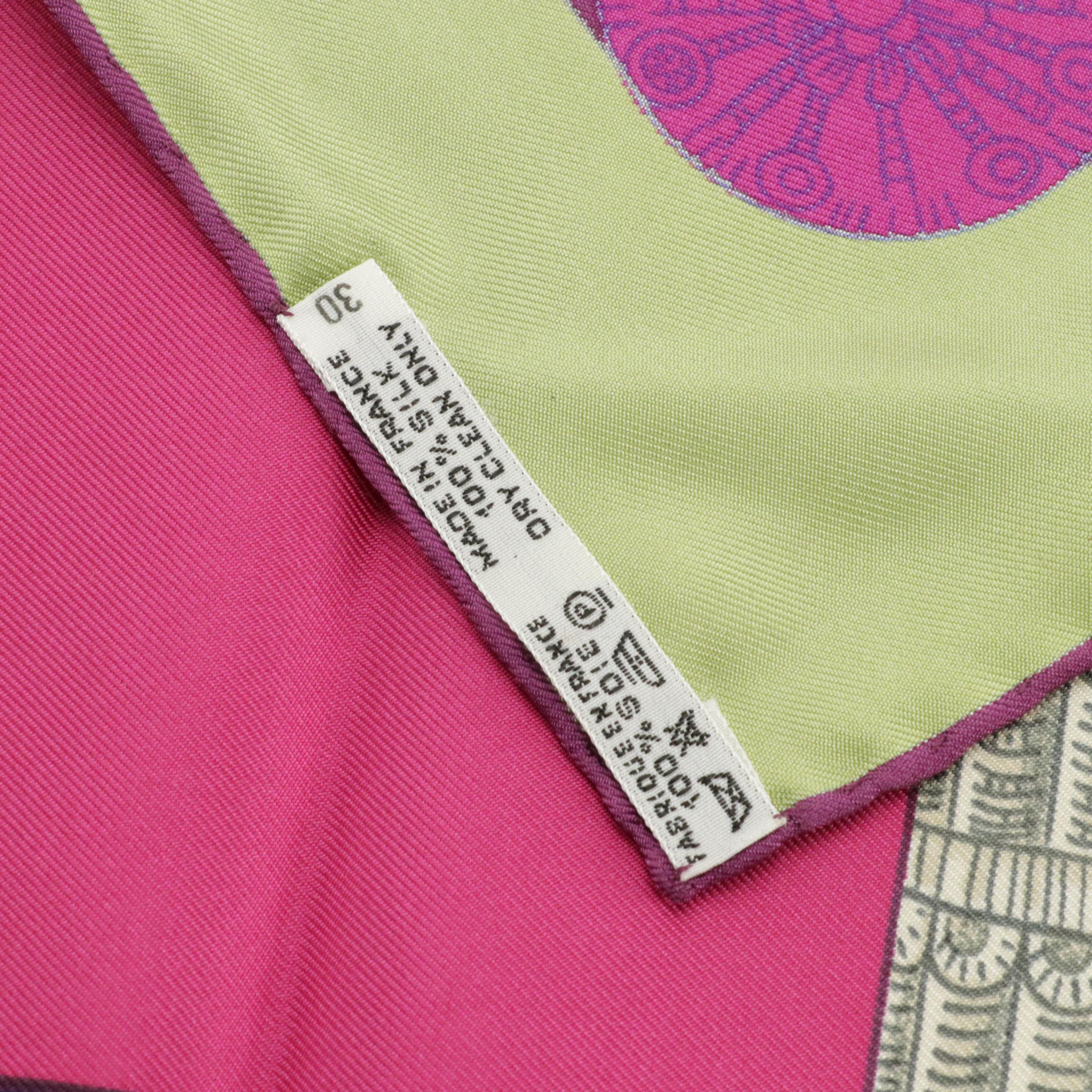 Hermès "Torana" Scarf 90 in Silk Twill