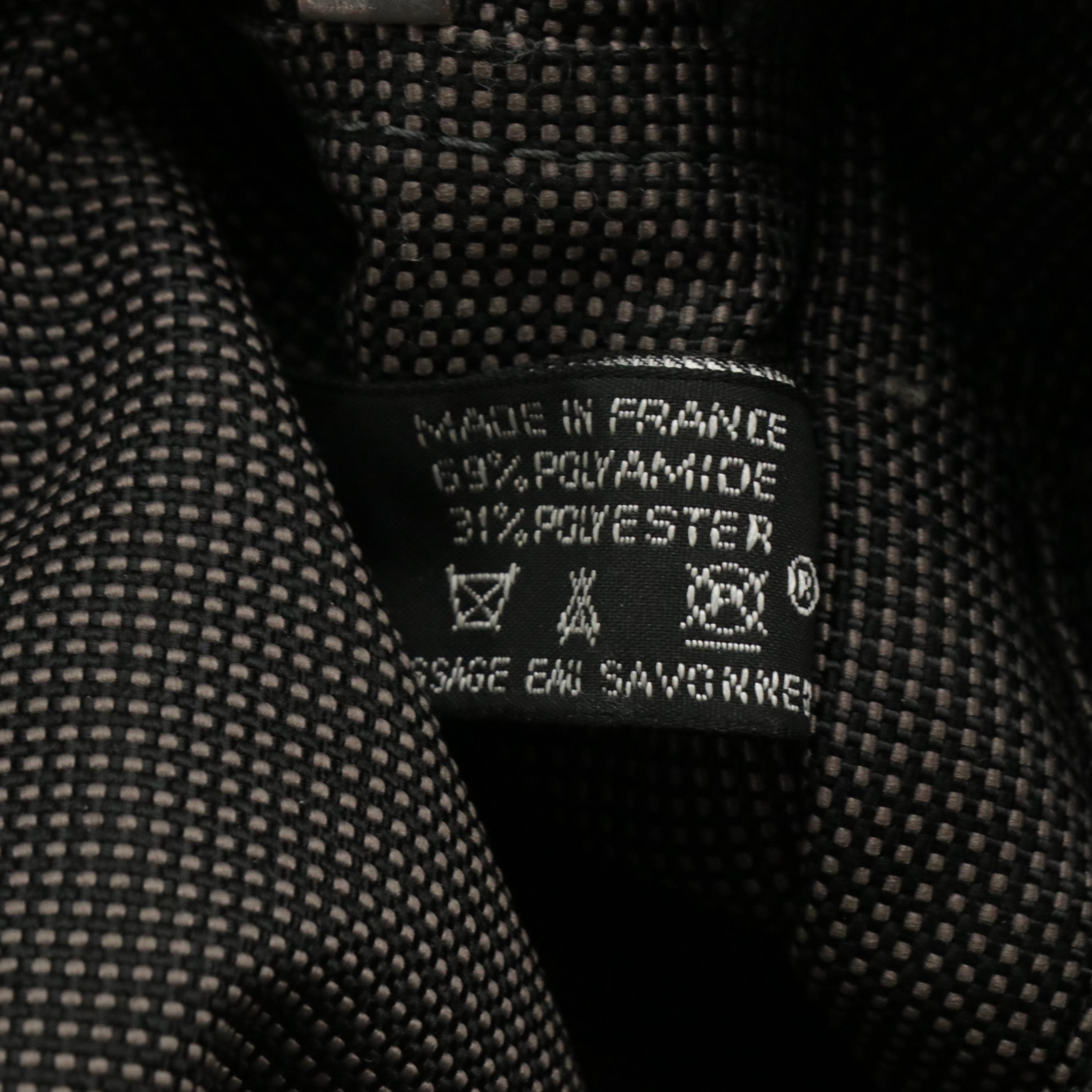 Hermès Toile Canvas Herline Tote PM in Grey/Black