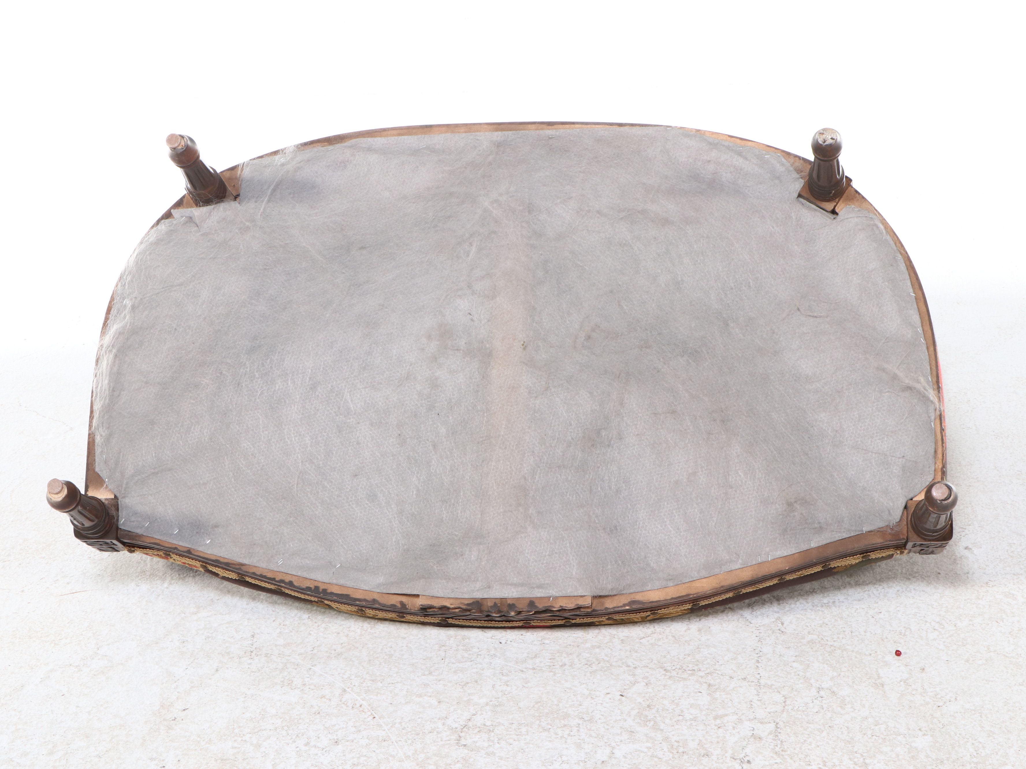 Paul Robert Louis XV Style Mixed Fabric Upholstered Settee