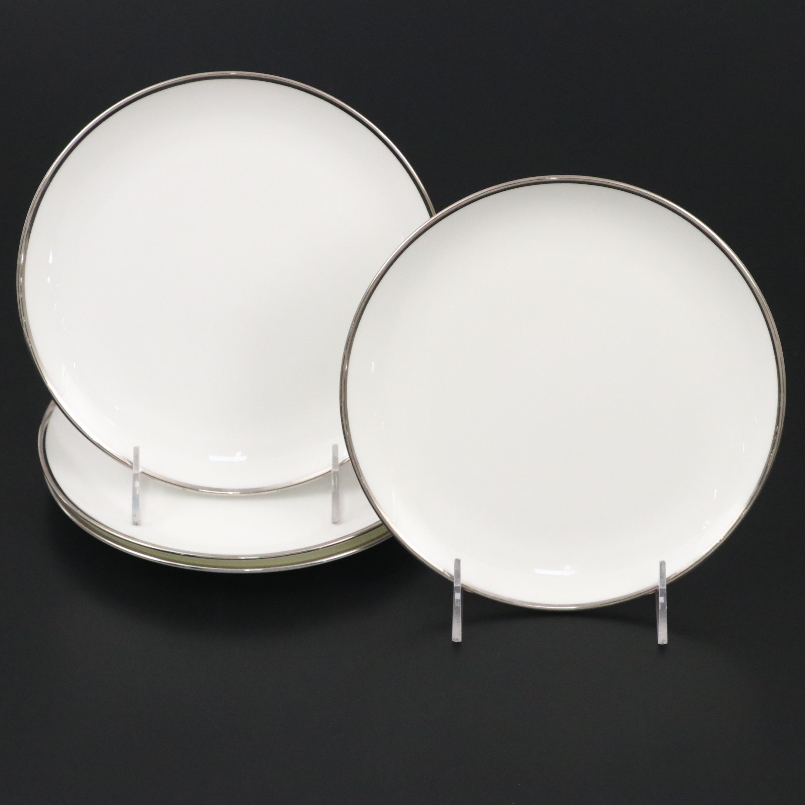 Tiffany & Co. "Palladium Band" Bone China Plates, 2000