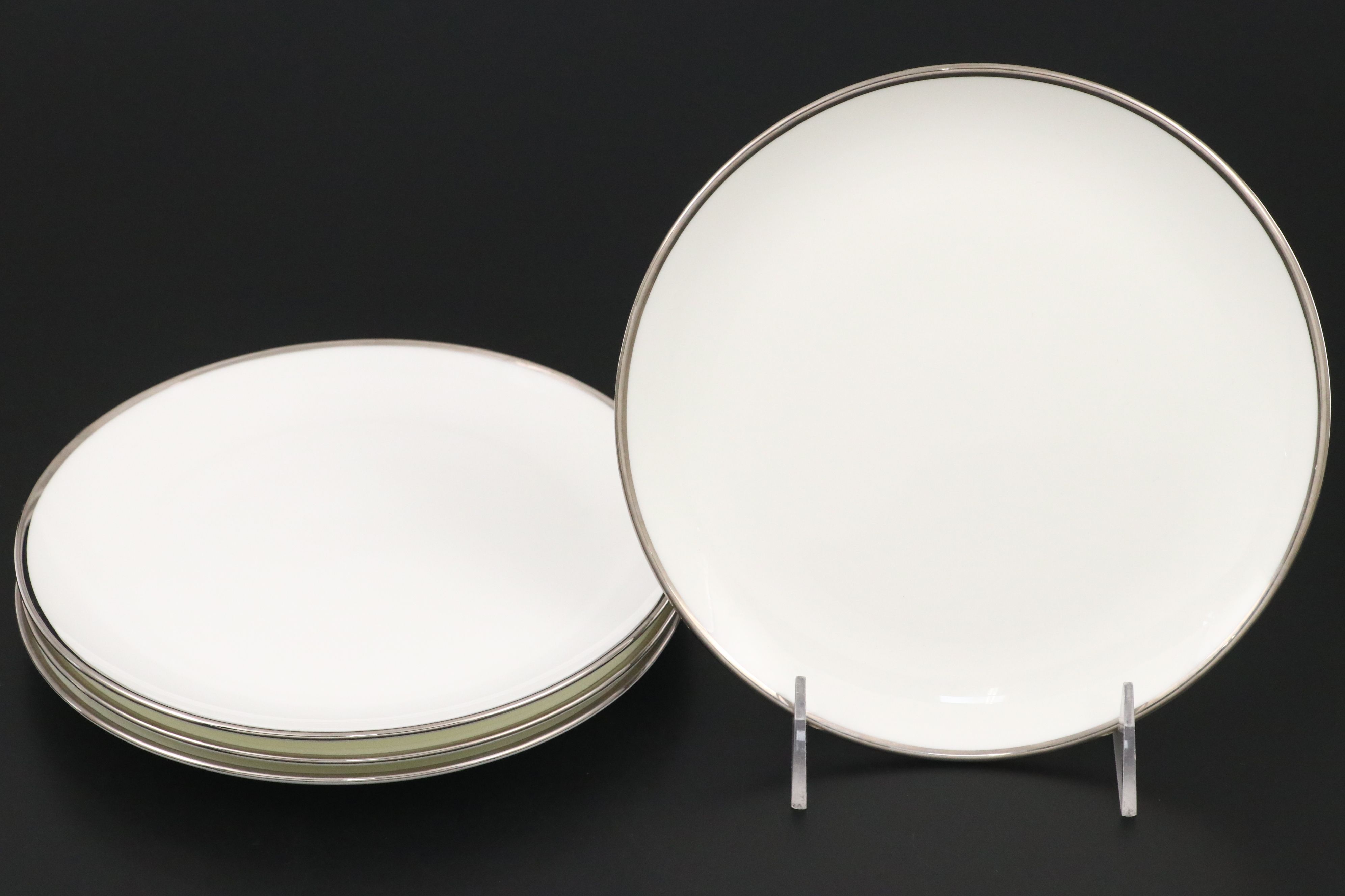 Tiffany & Co. "Palladium Band" Bone China Plates, 2000