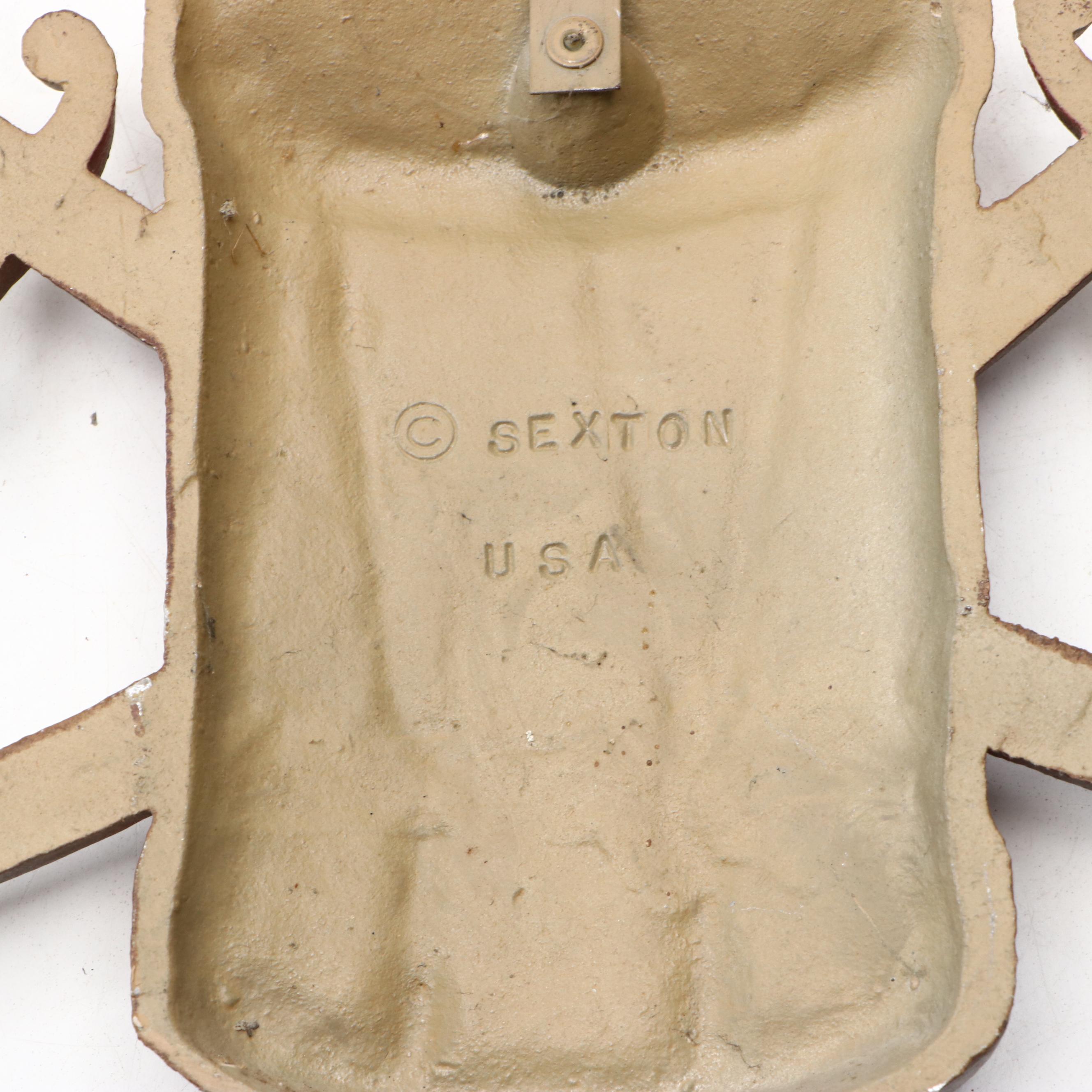 Sexton Painted Cast Metal Wall Plaques with Federal Style Eagle and Other Decor