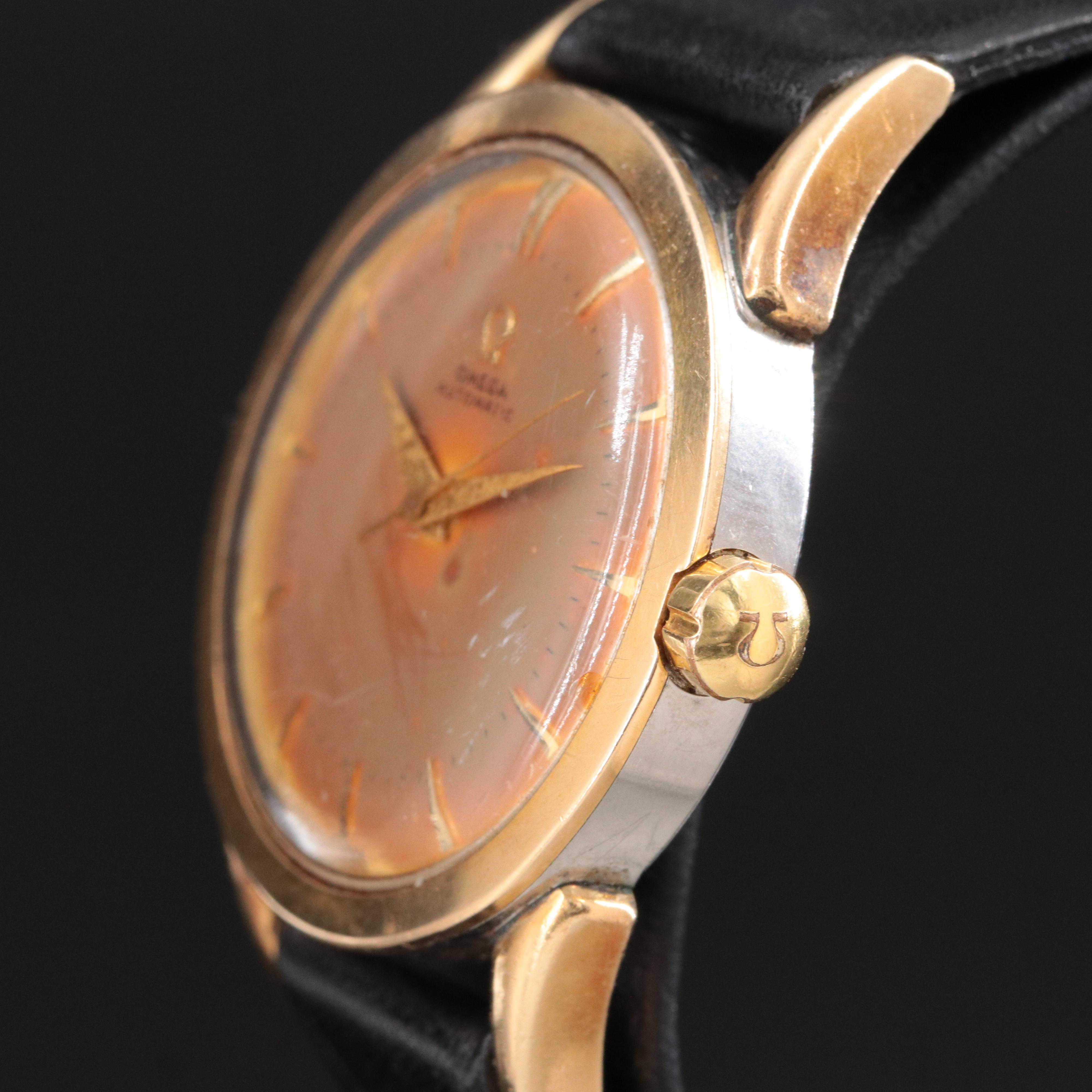 1951 Omega 14K and Stainless Steel Automatic Watch