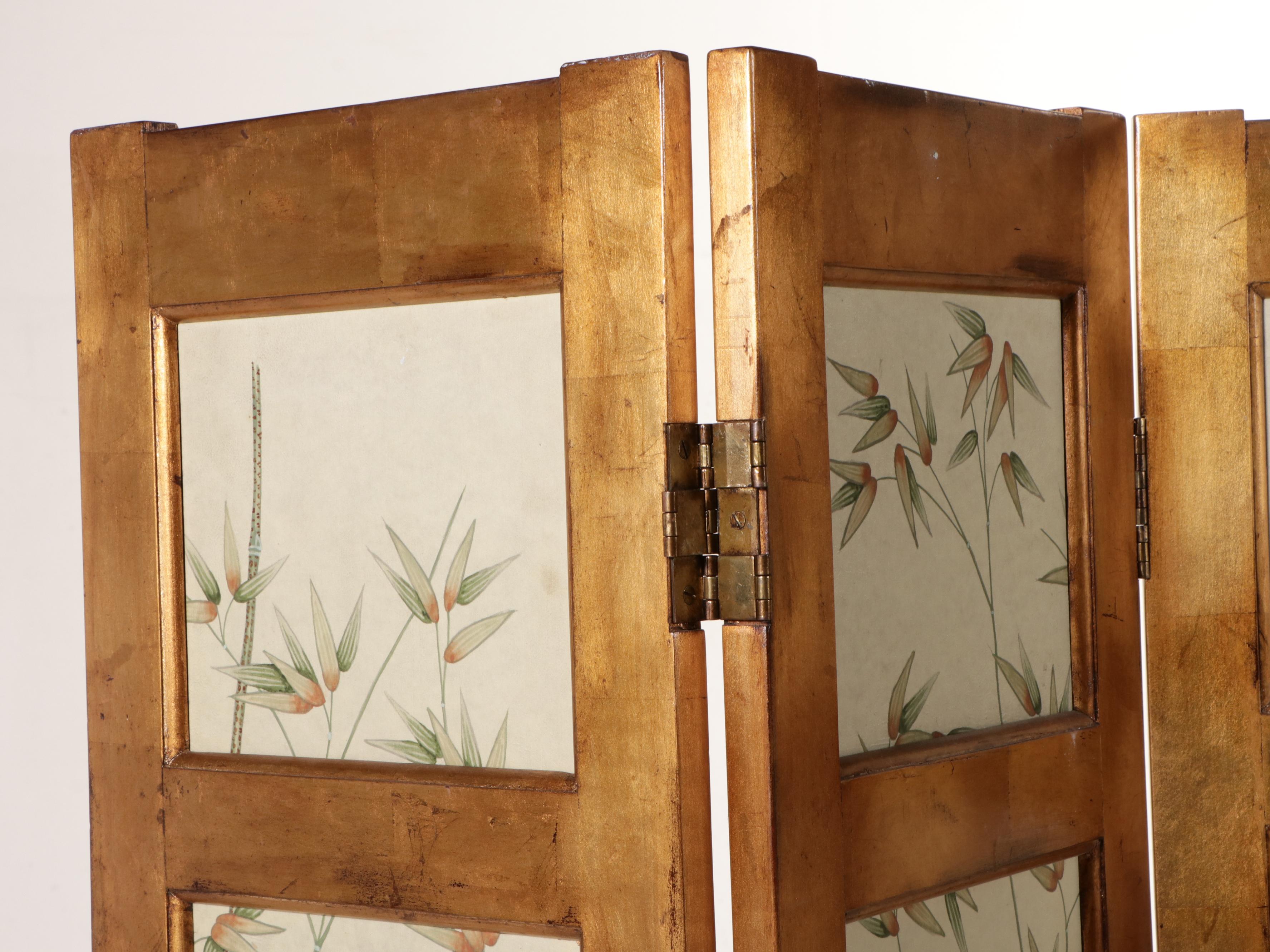 Clossons Bamboo Motif Eight-Panel Folding Room Divider Screen