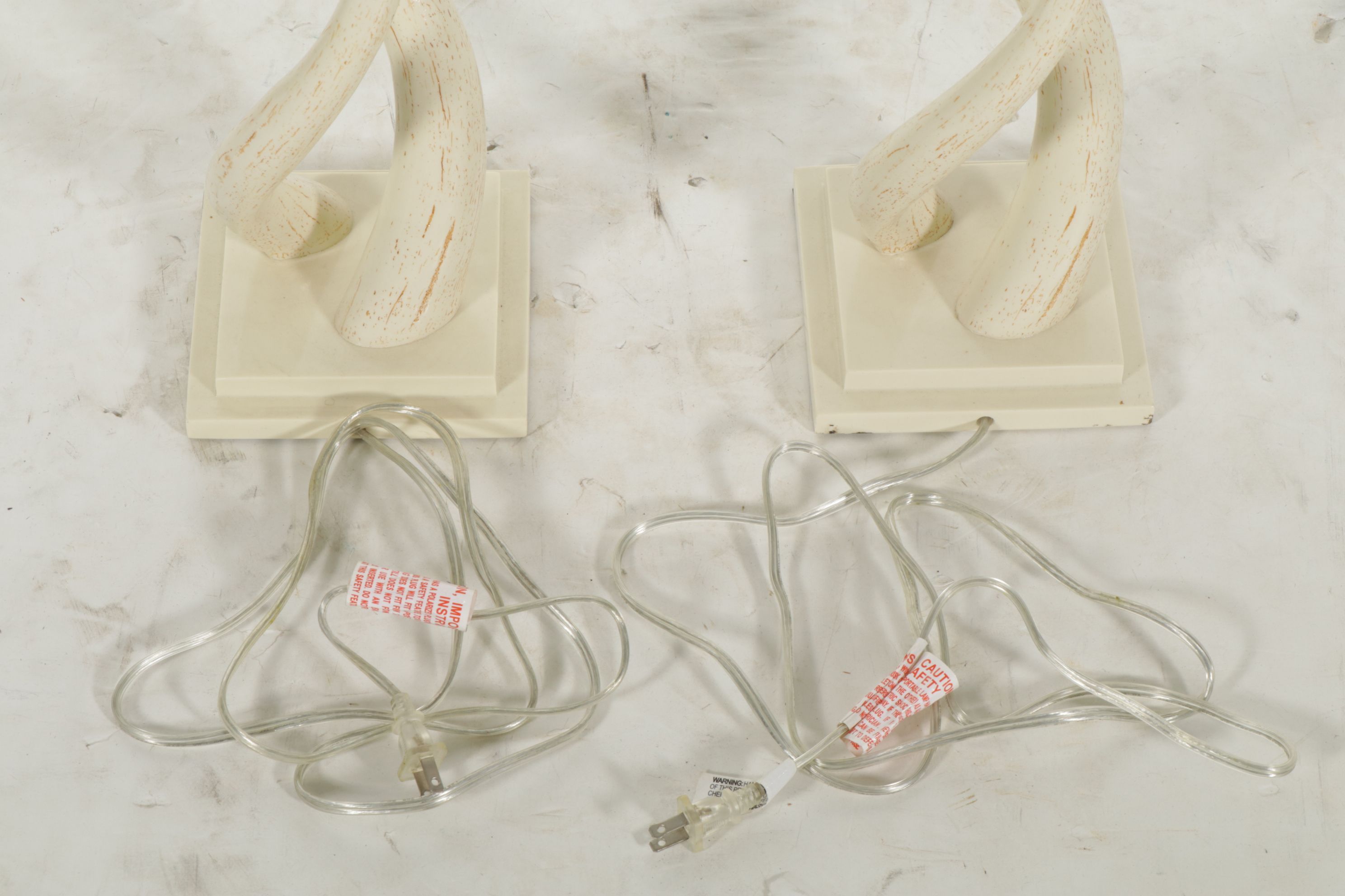 West Elm Kudu Postmodern Faux Horn Table Lamps