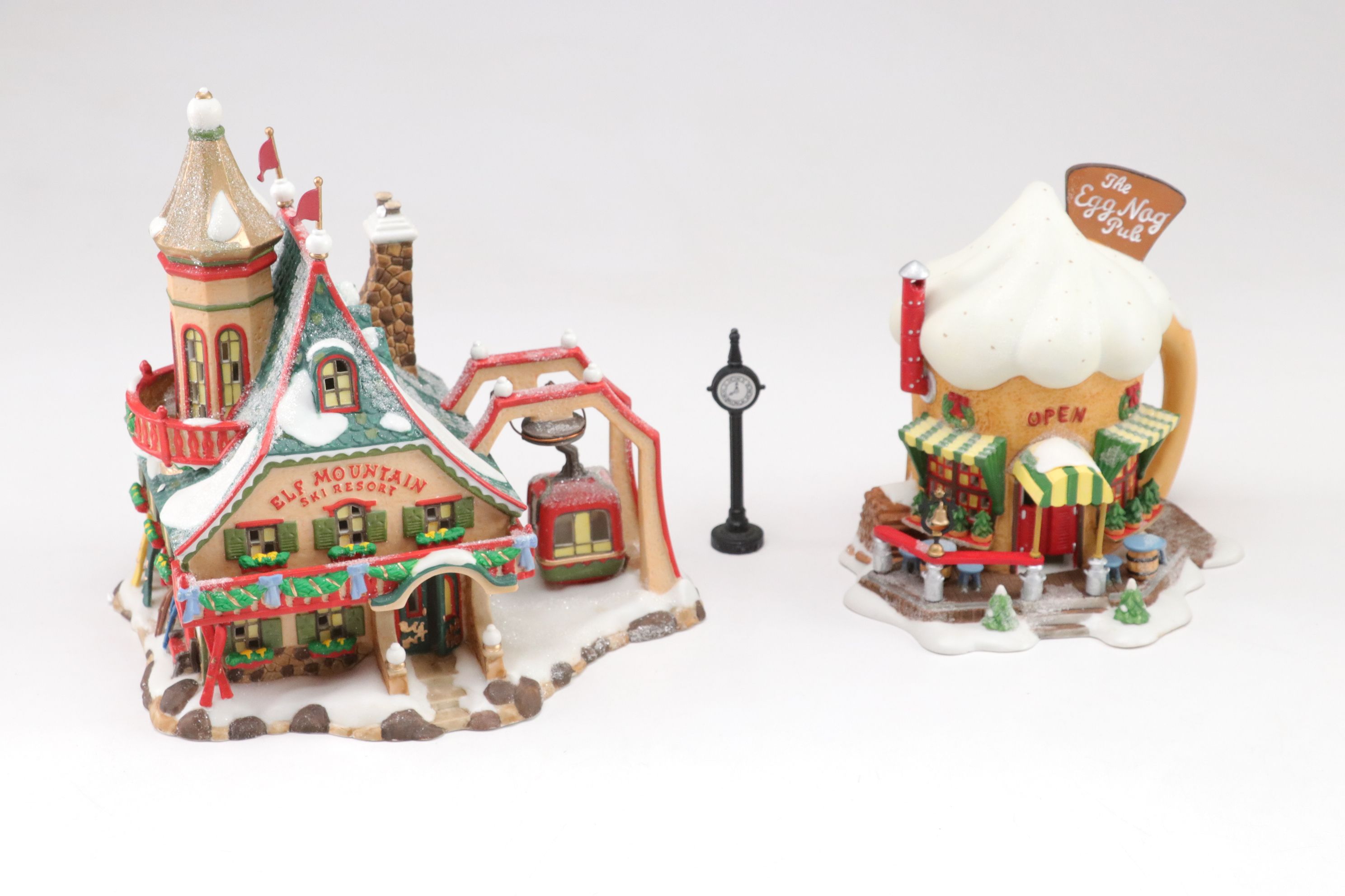 Department 56 "Egg Nog Pub" and Other North Pole Series Christmas Village Sets