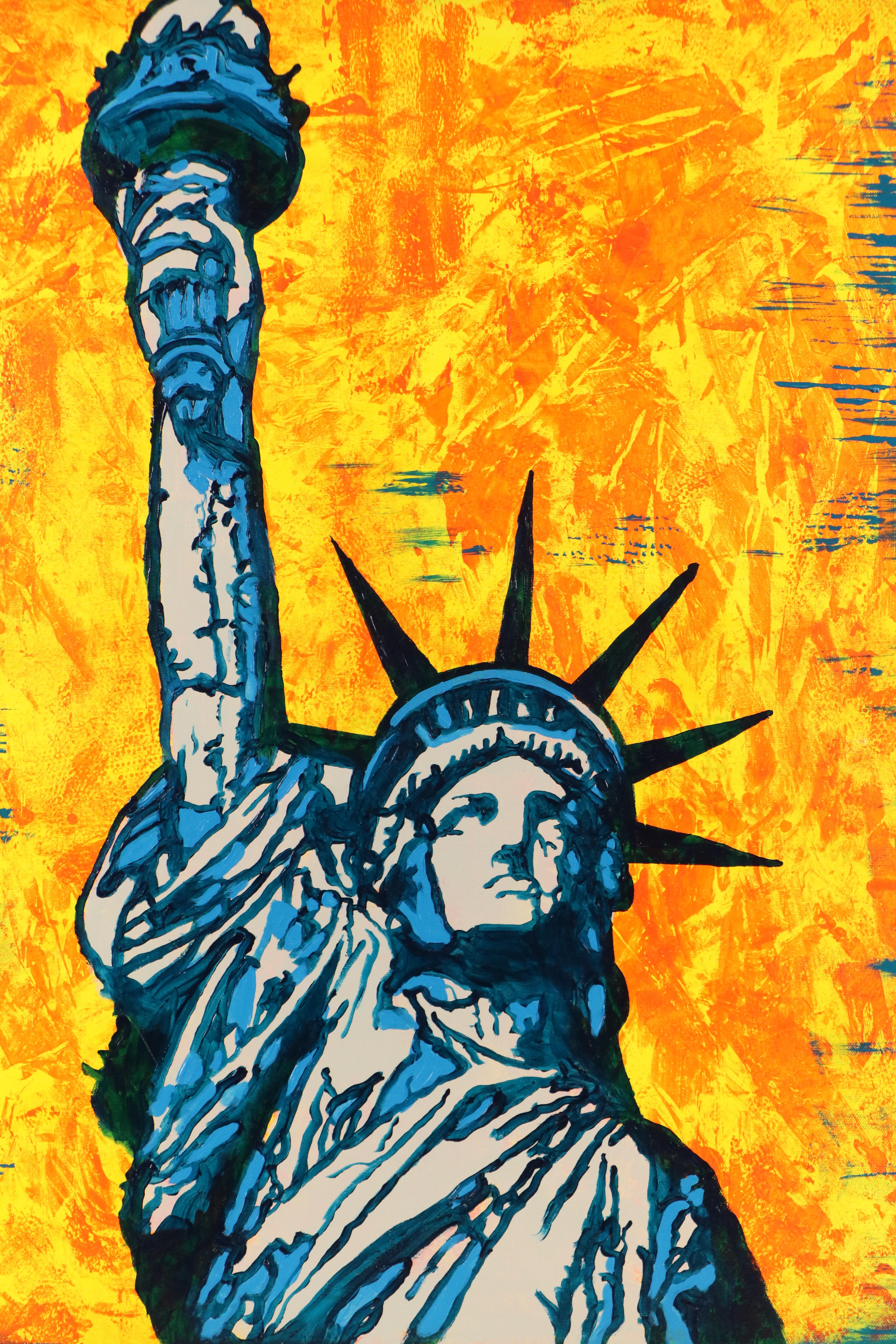 deSanto Acrylic Painting "Liberty Ablaze," 2025