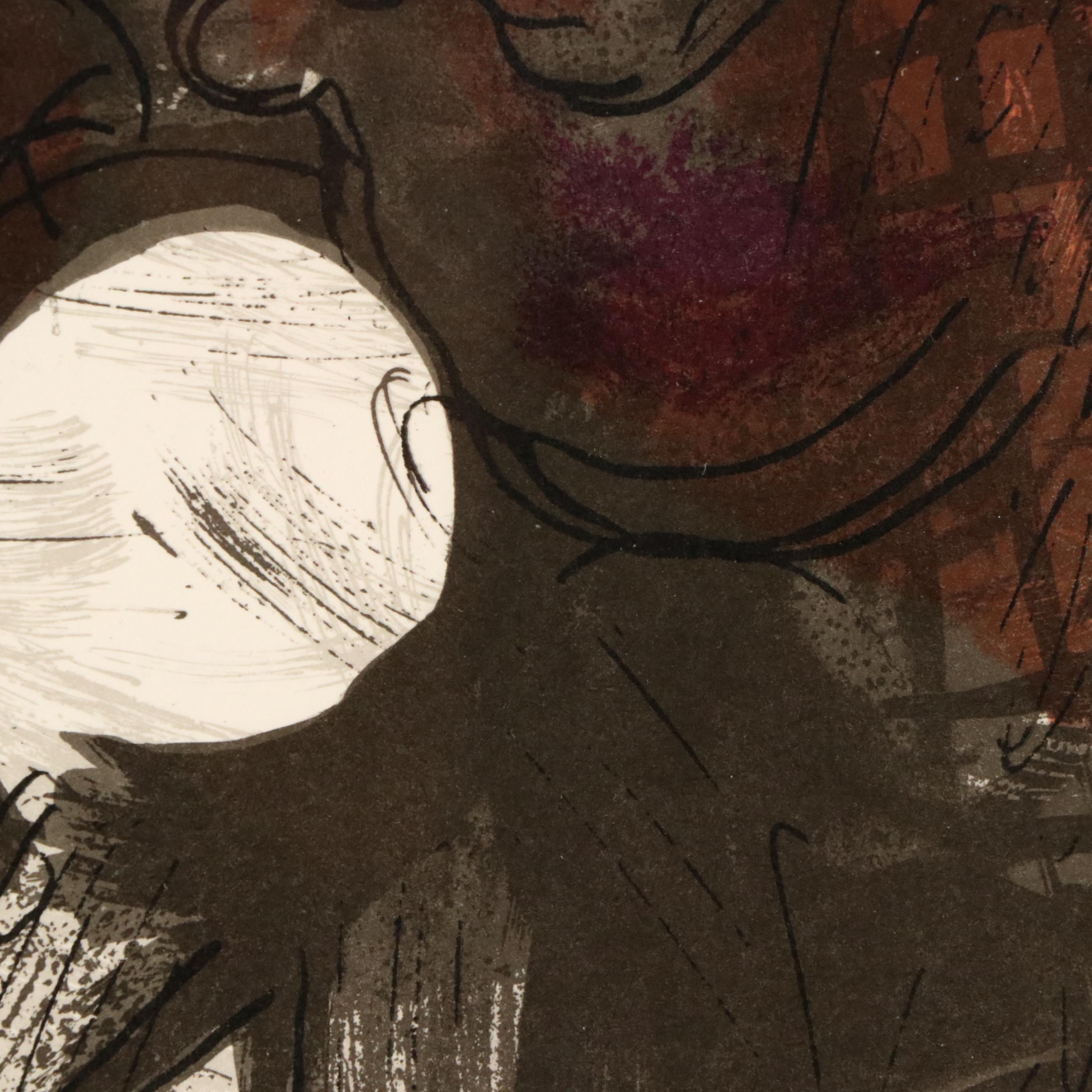 Marc Chagall Lithograph "Nature Morte Brune," 1957