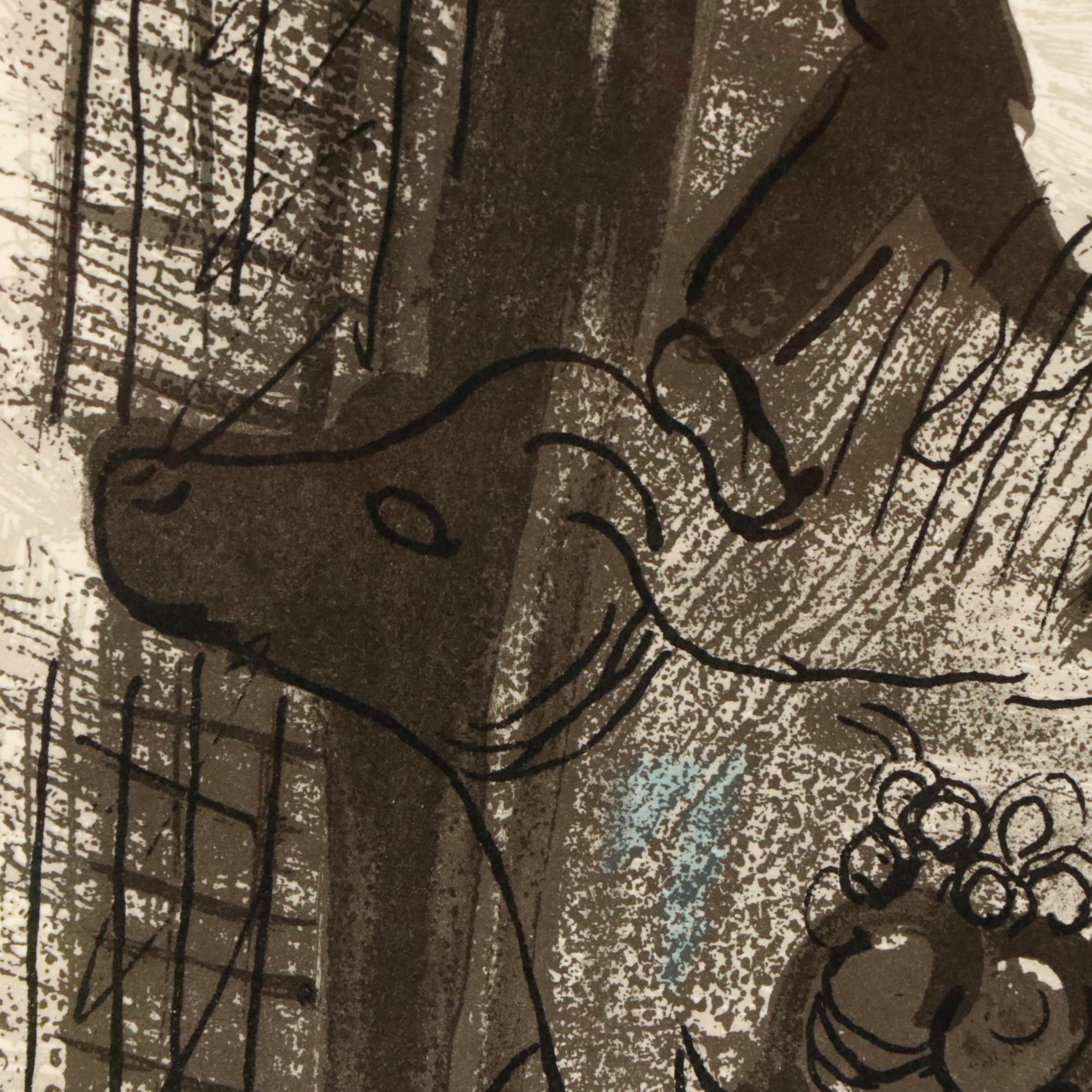 Marc Chagall Lithograph "Nature Morte Brune," 1957