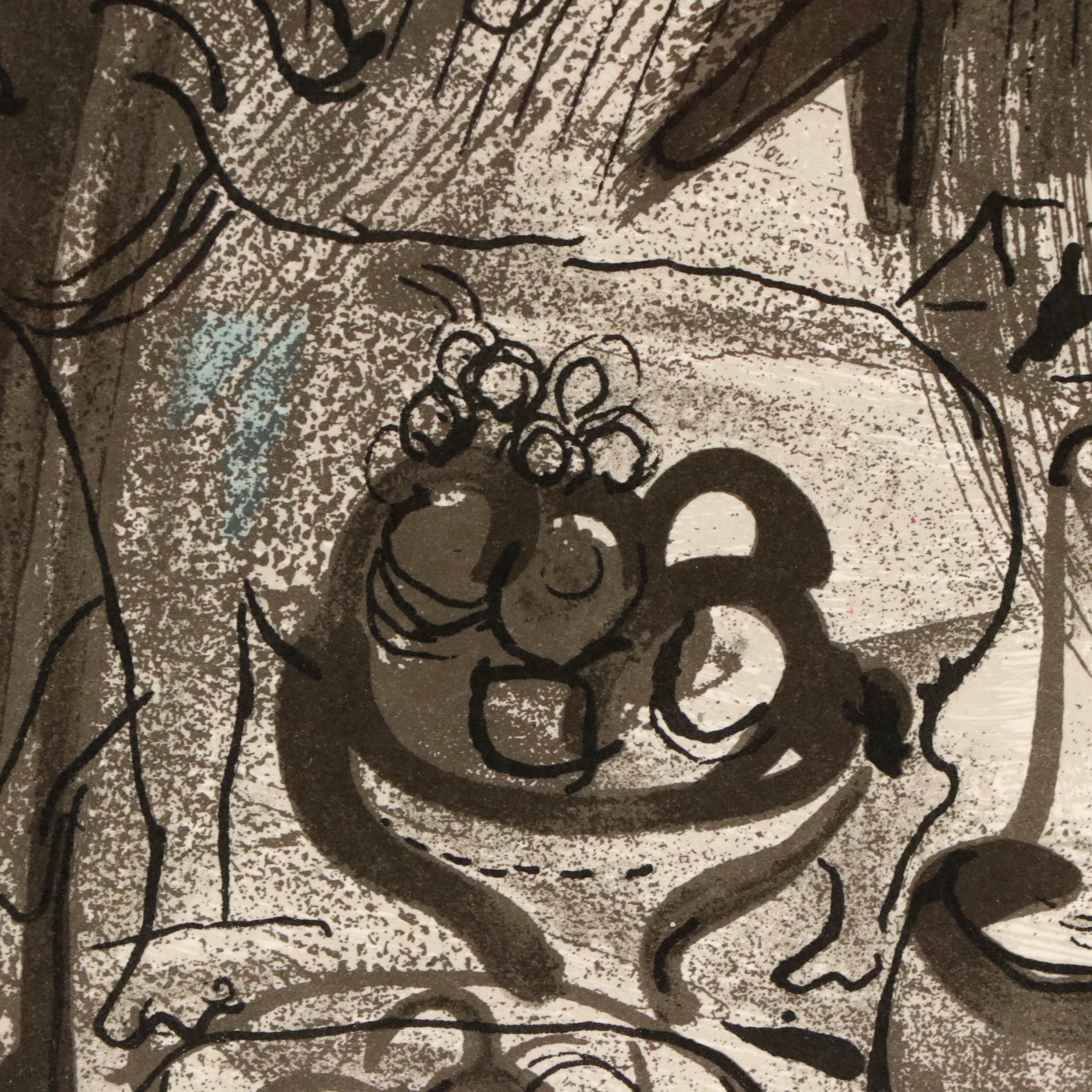 Marc Chagall Lithograph "Nature Morte Brune," 1957