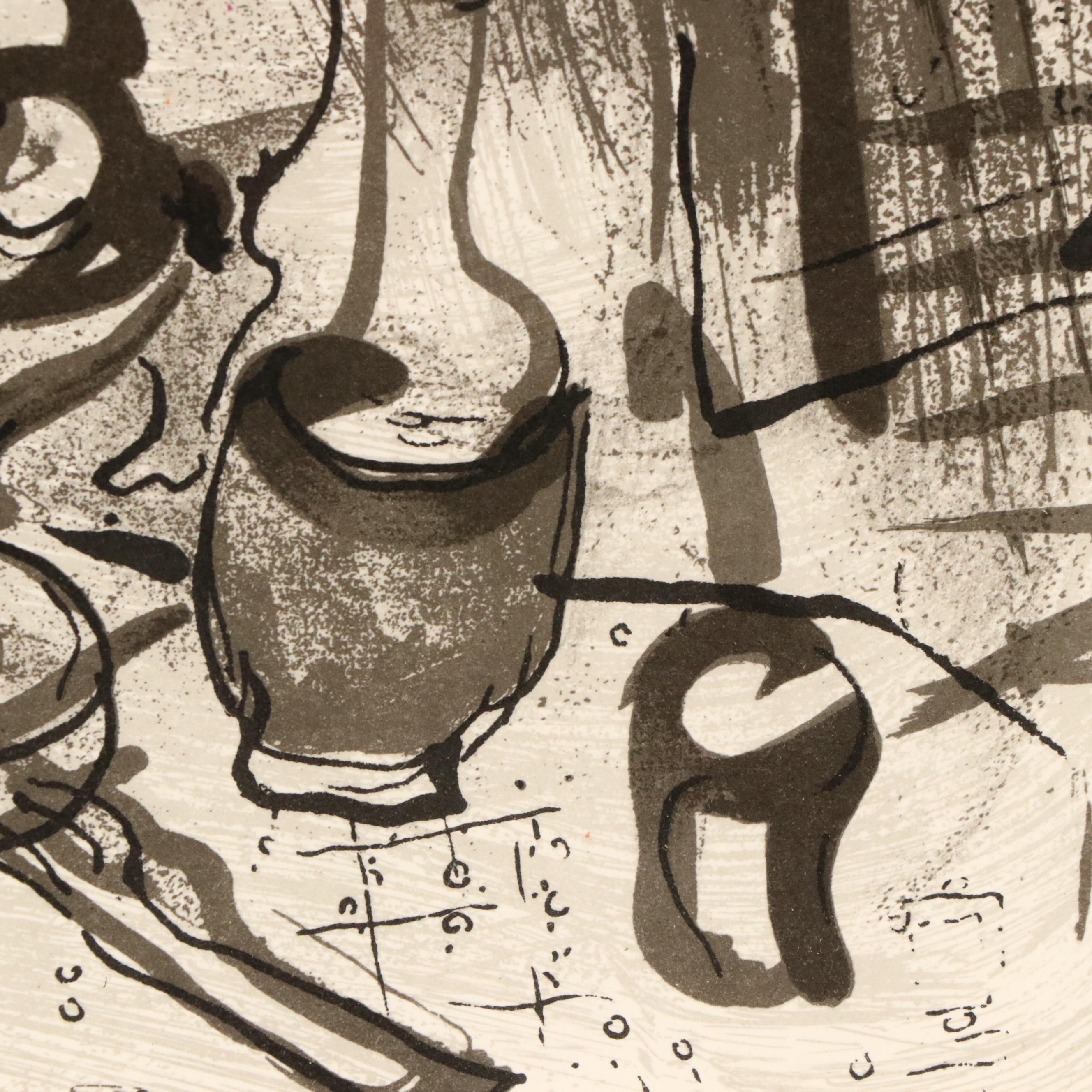 Marc Chagall Lithograph "Nature Morte Brune," 1957