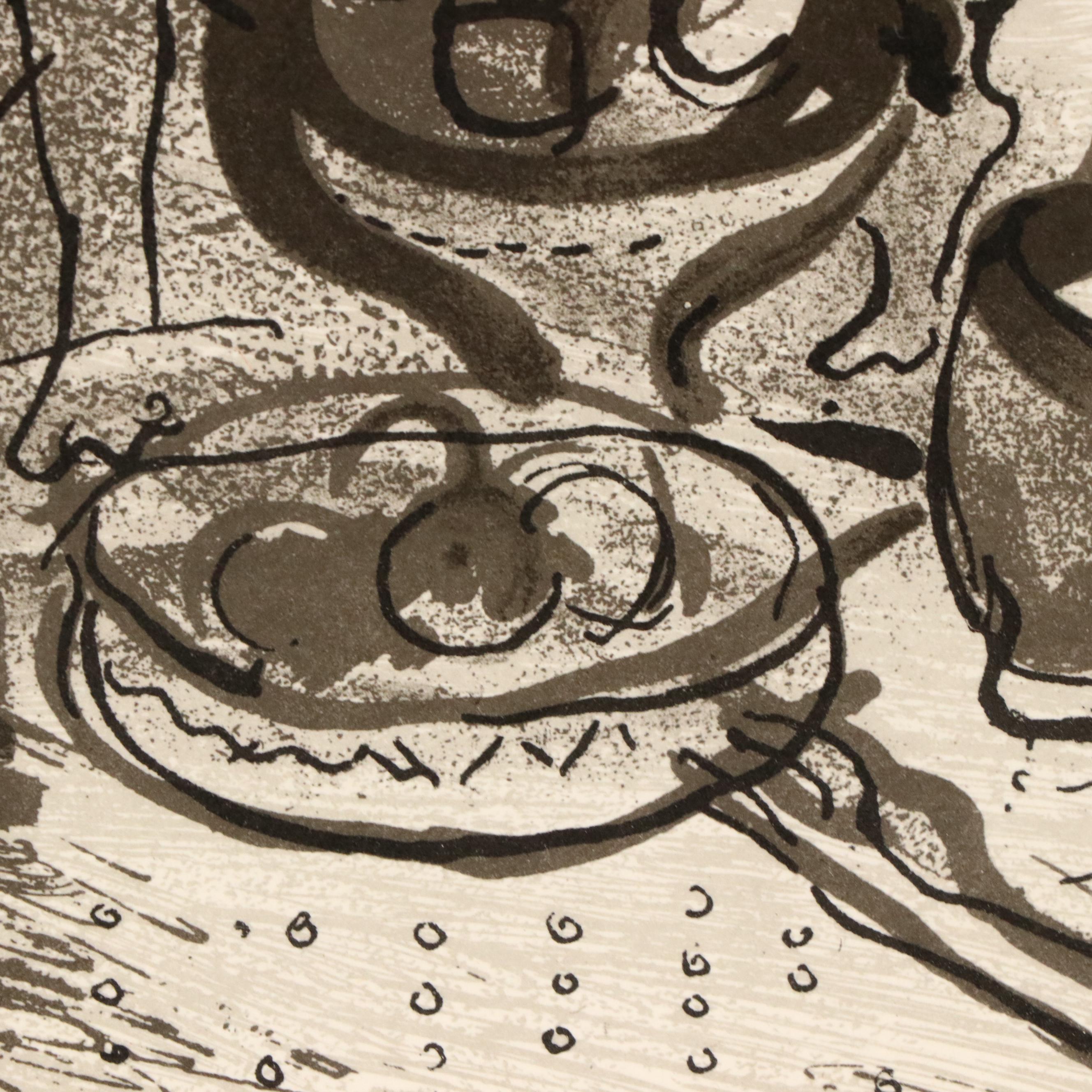 Marc Chagall Lithograph "Nature Morte Brune," 1957