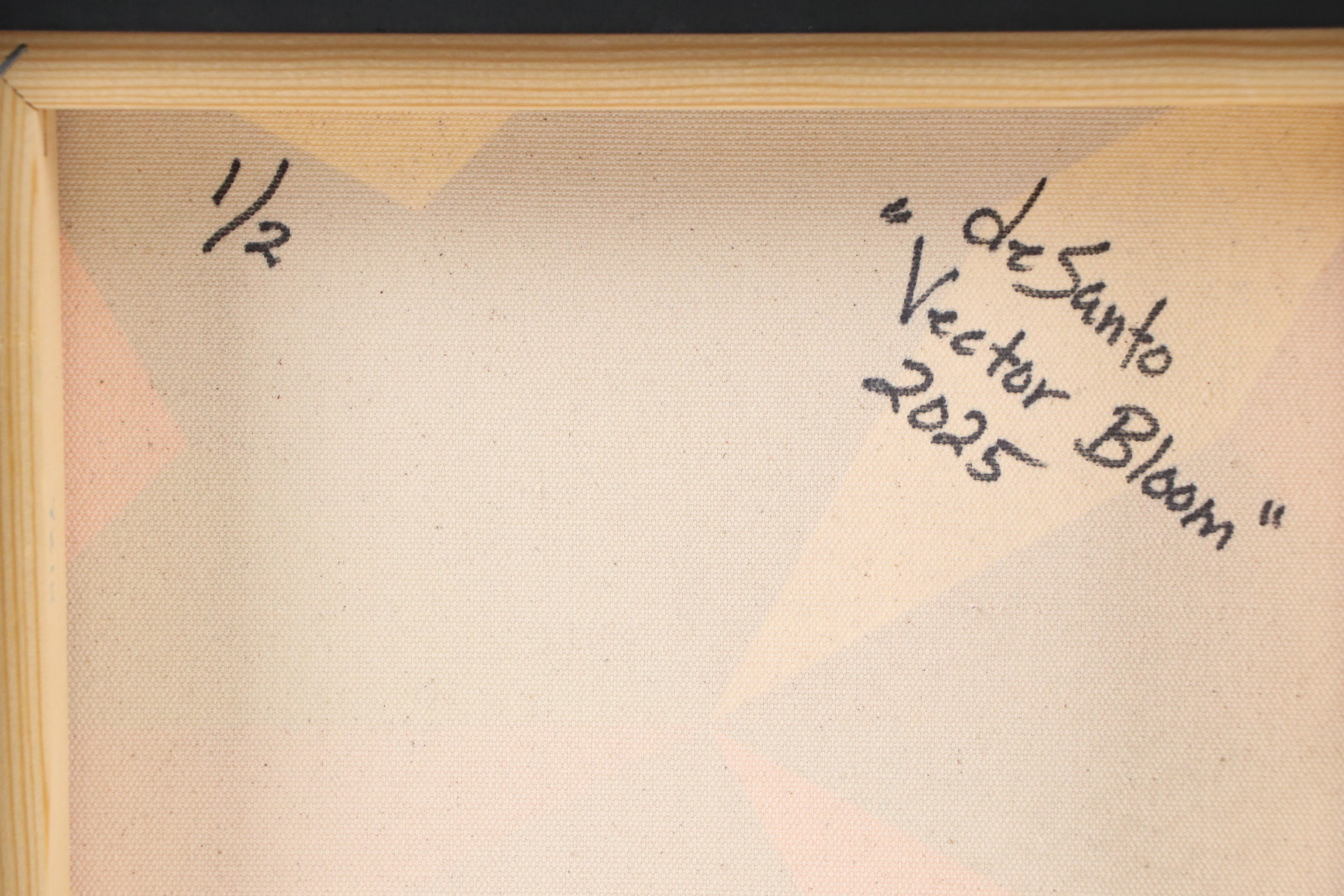 deSanto Geometric Acrylic Diptych "Vector Bloom," 2025