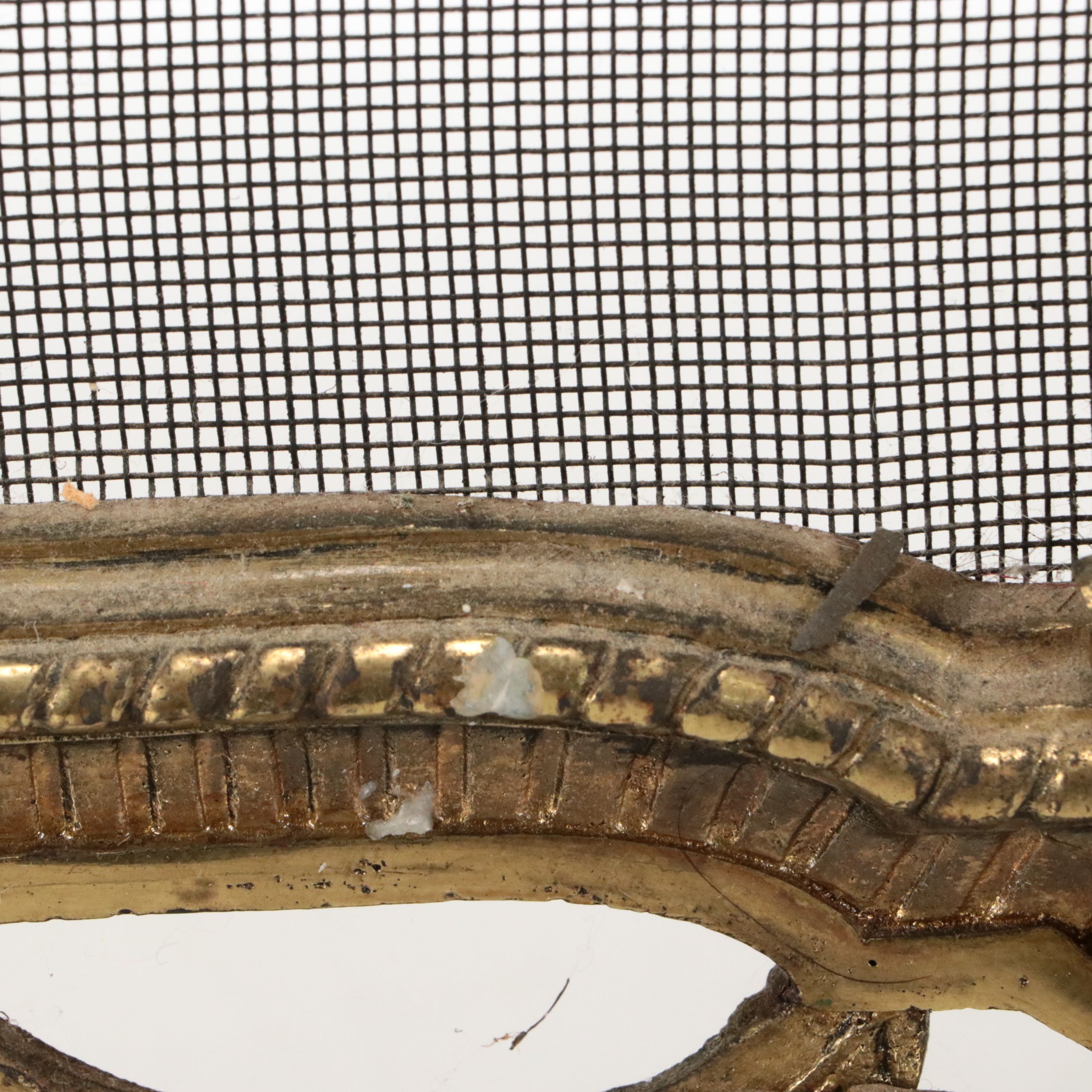 Louis XVI Style Brass Fireplace Screen, Late 19th/Early 20th Century