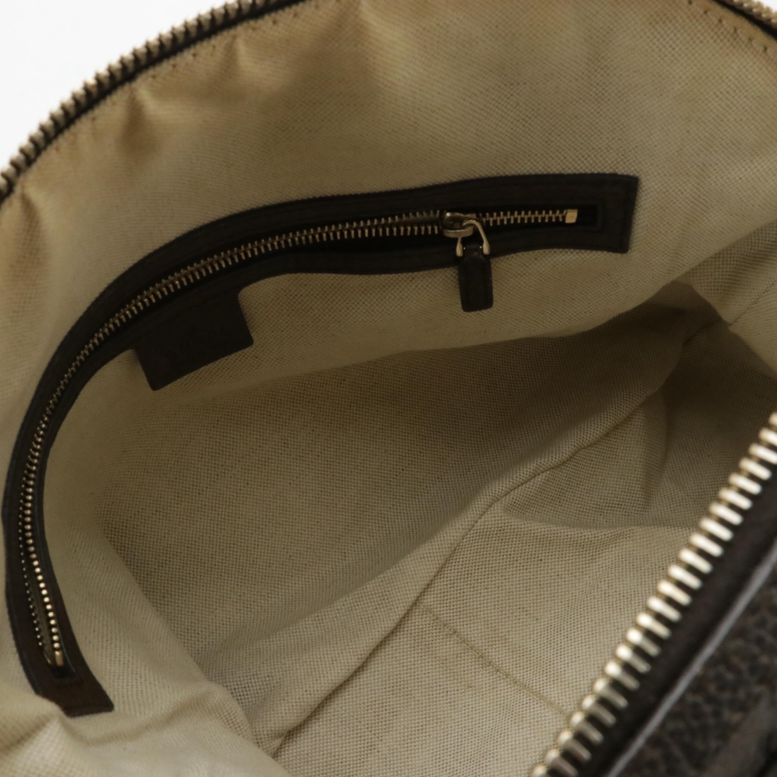Gucci Guccissima Leather Horsebit Zip-Top Tote
