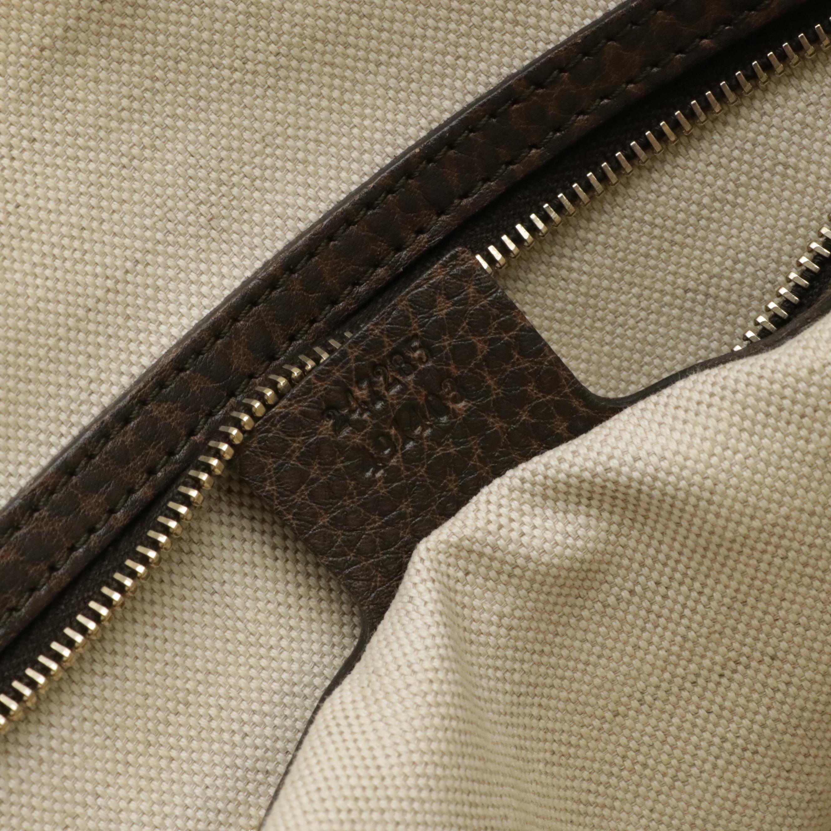 Gucci Guccissima Leather Horsebit Zip-Top Tote