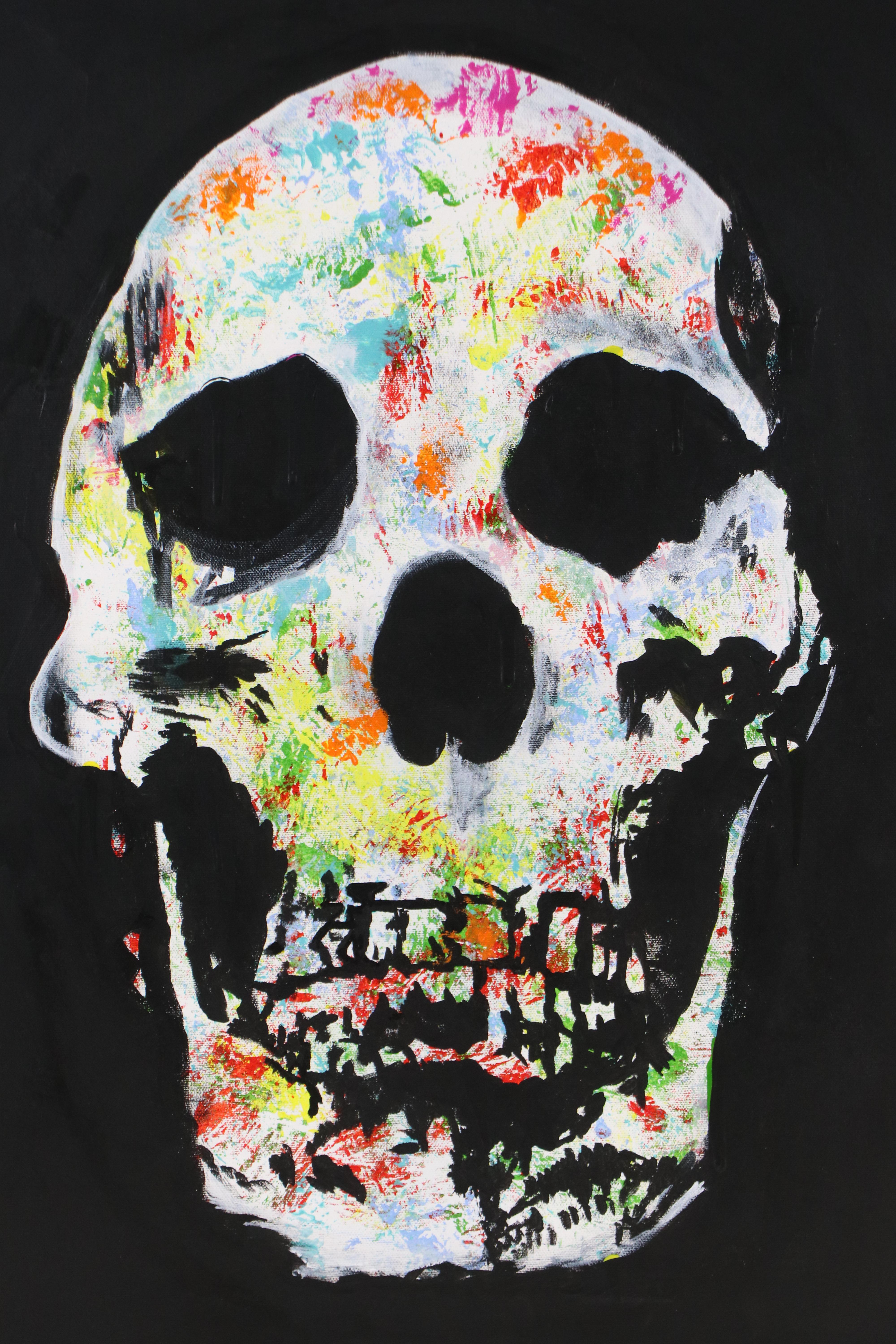 deSanto Stylized Acrylic Painting "Skullpop," 2025