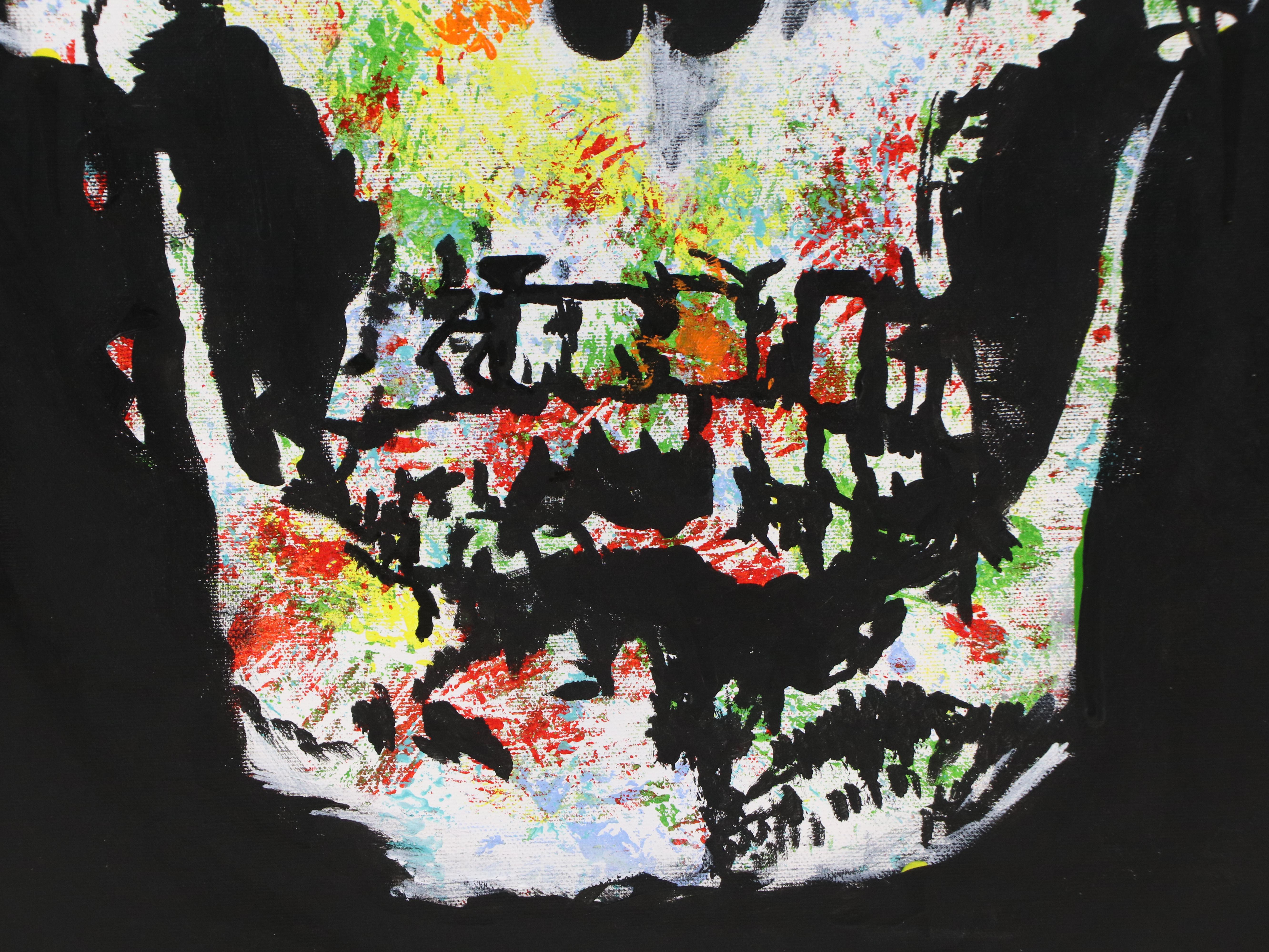 deSanto Stylized Acrylic Painting "Skullpop," 2025