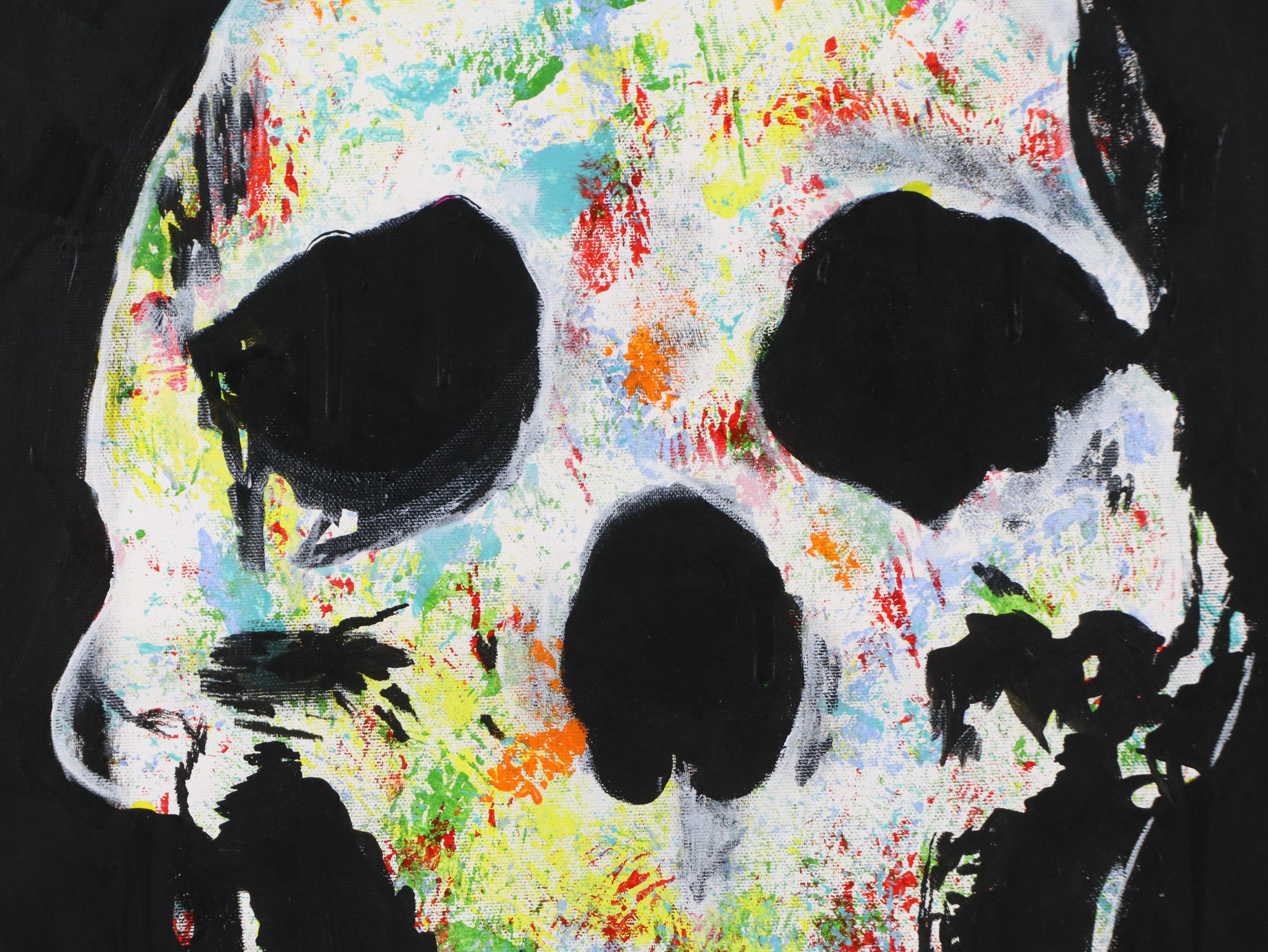 deSanto Stylized Acrylic Painting "Skullpop," 2025