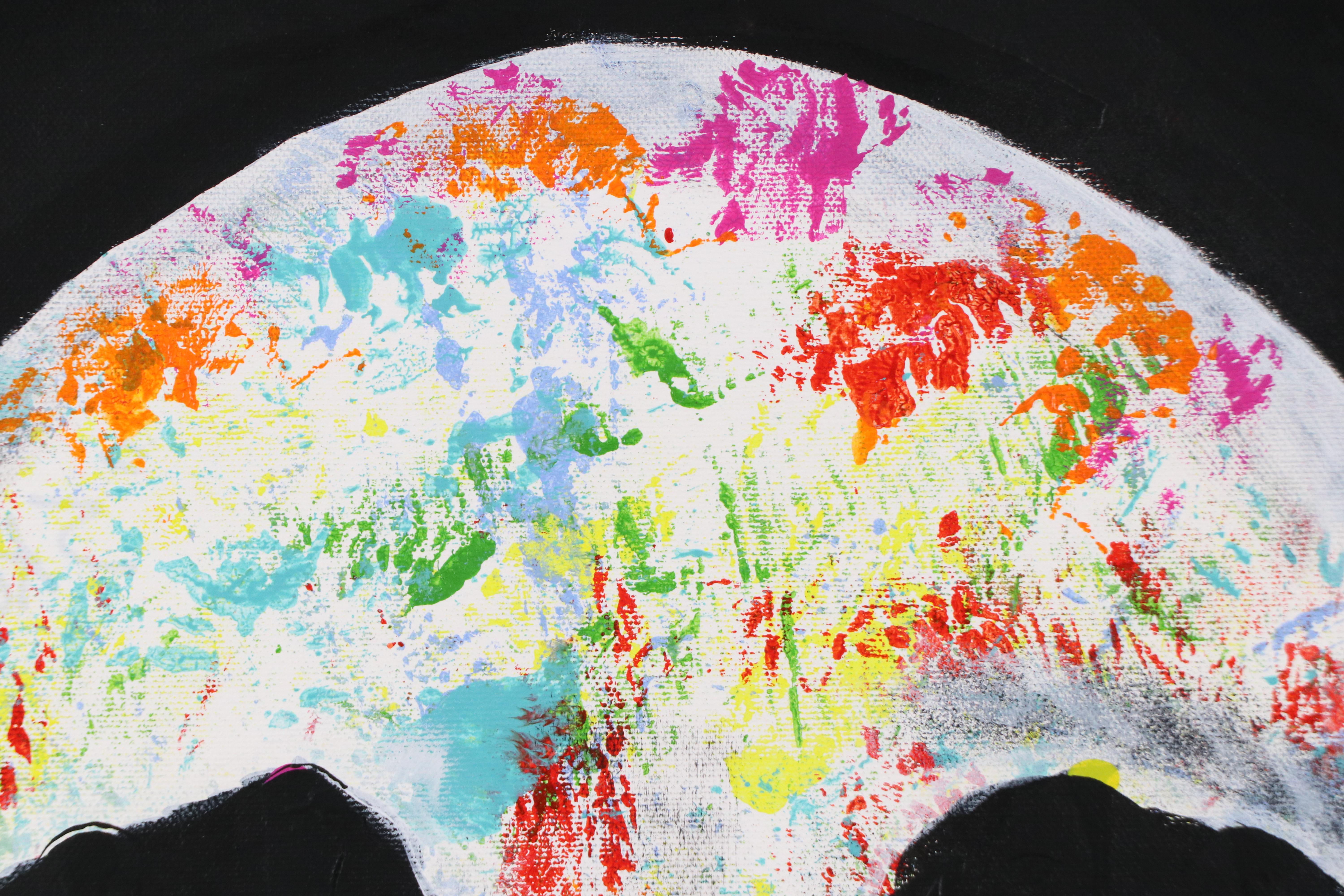 deSanto Stylized Acrylic Painting "Skullpop," 2025