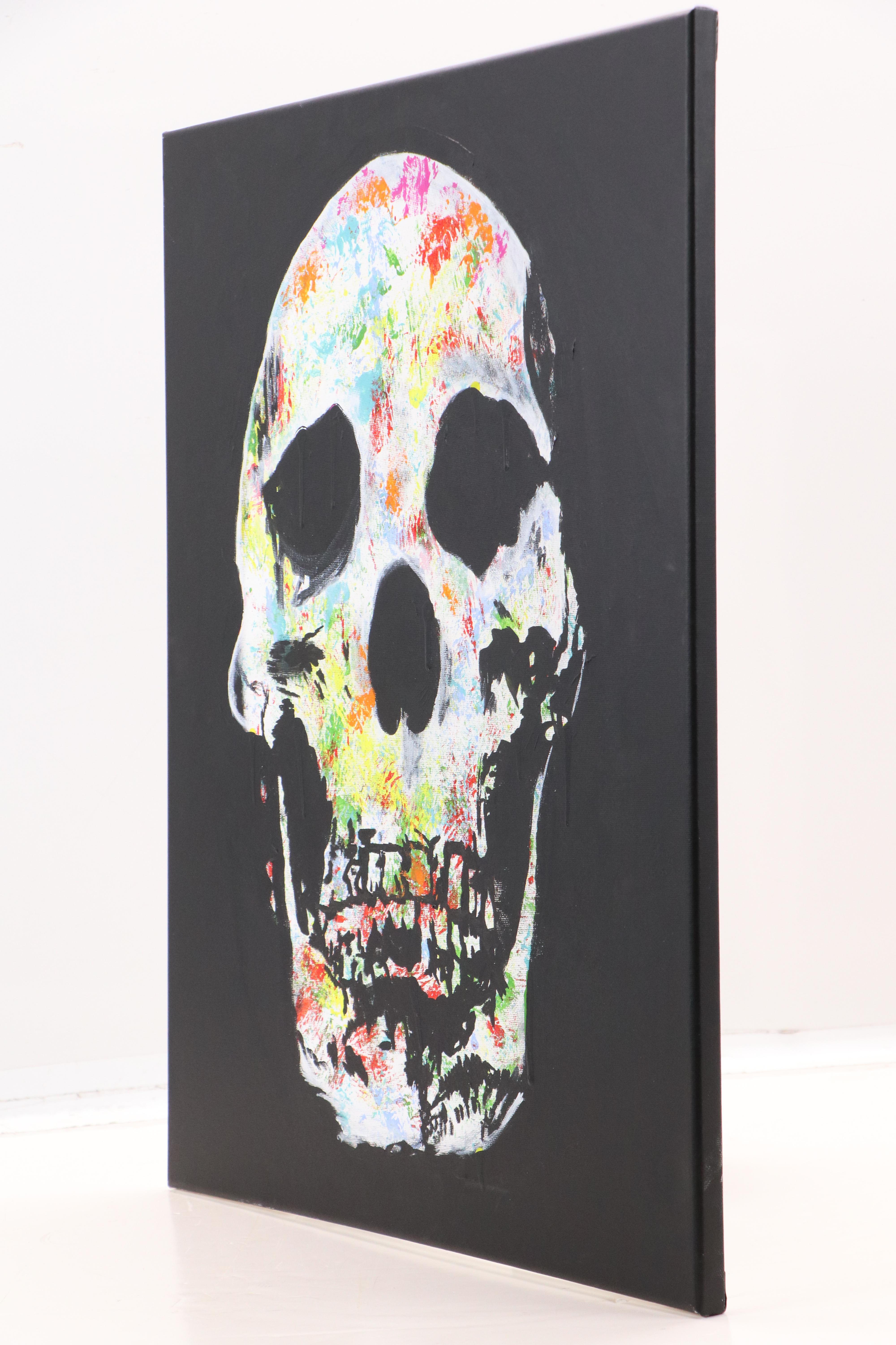 deSanto Stylized Acrylic Painting "Skullpop," 2025