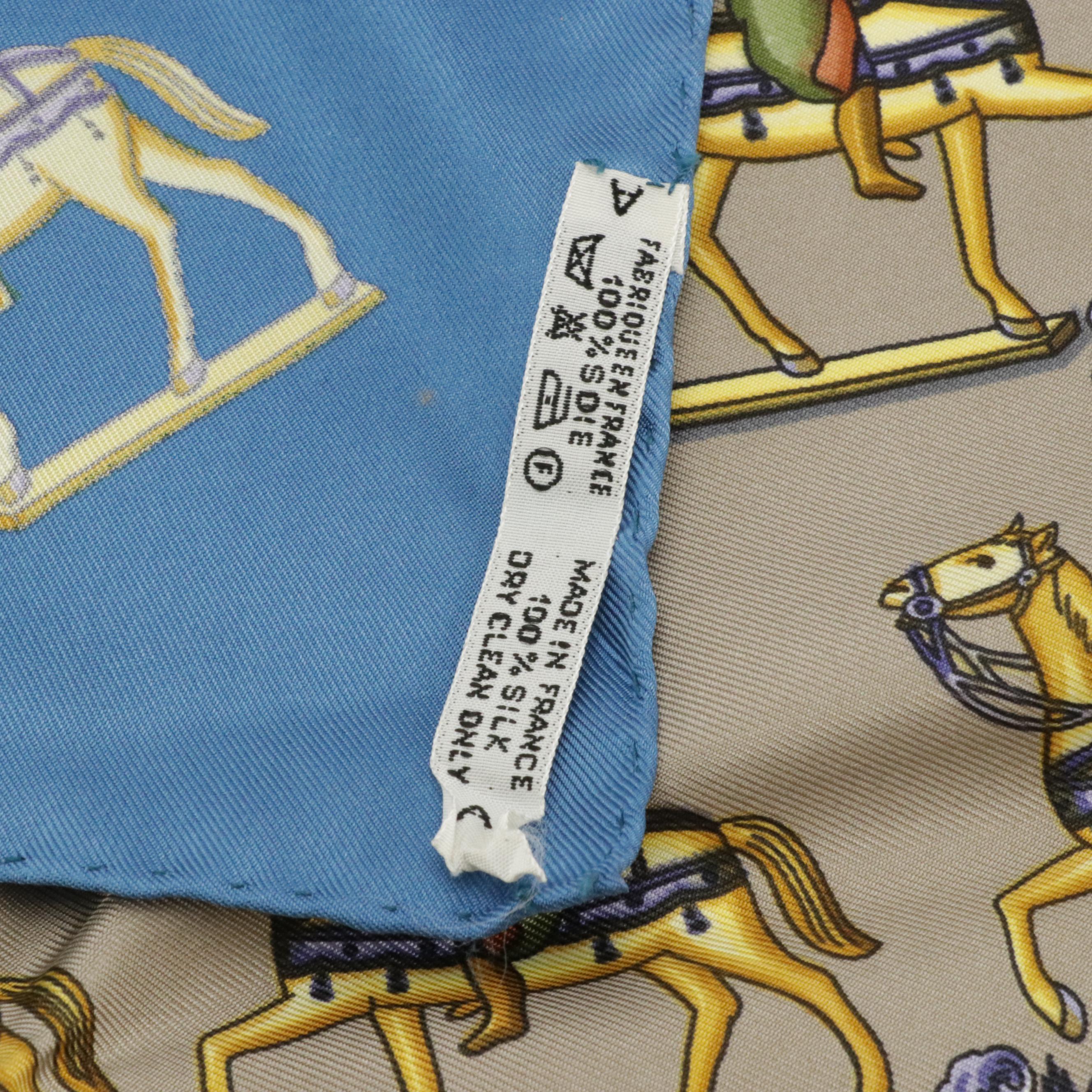 Hermès "Les Artificiers" Silk Twill Scarf 90 in Box