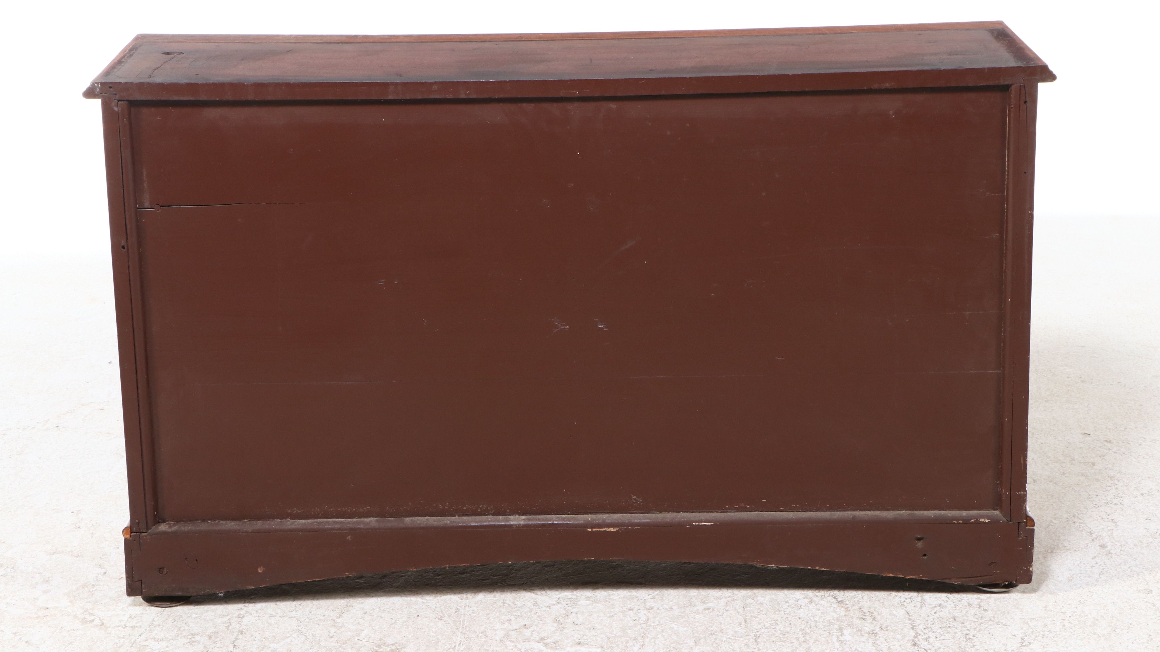 Antique Continental Walnut Book Case with Drop Down Desk