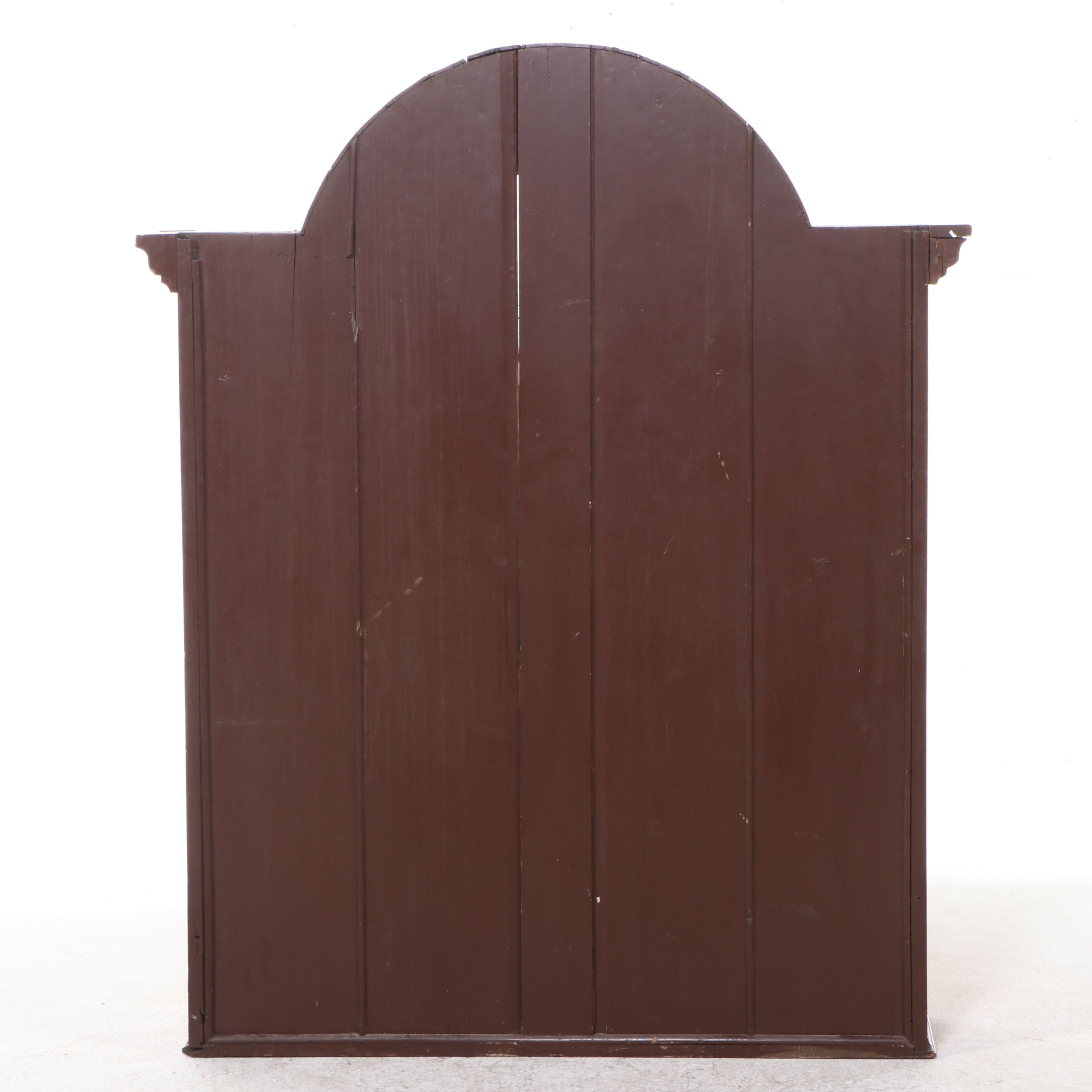 Antique Continental Walnut Book Case with Drop Down Desk