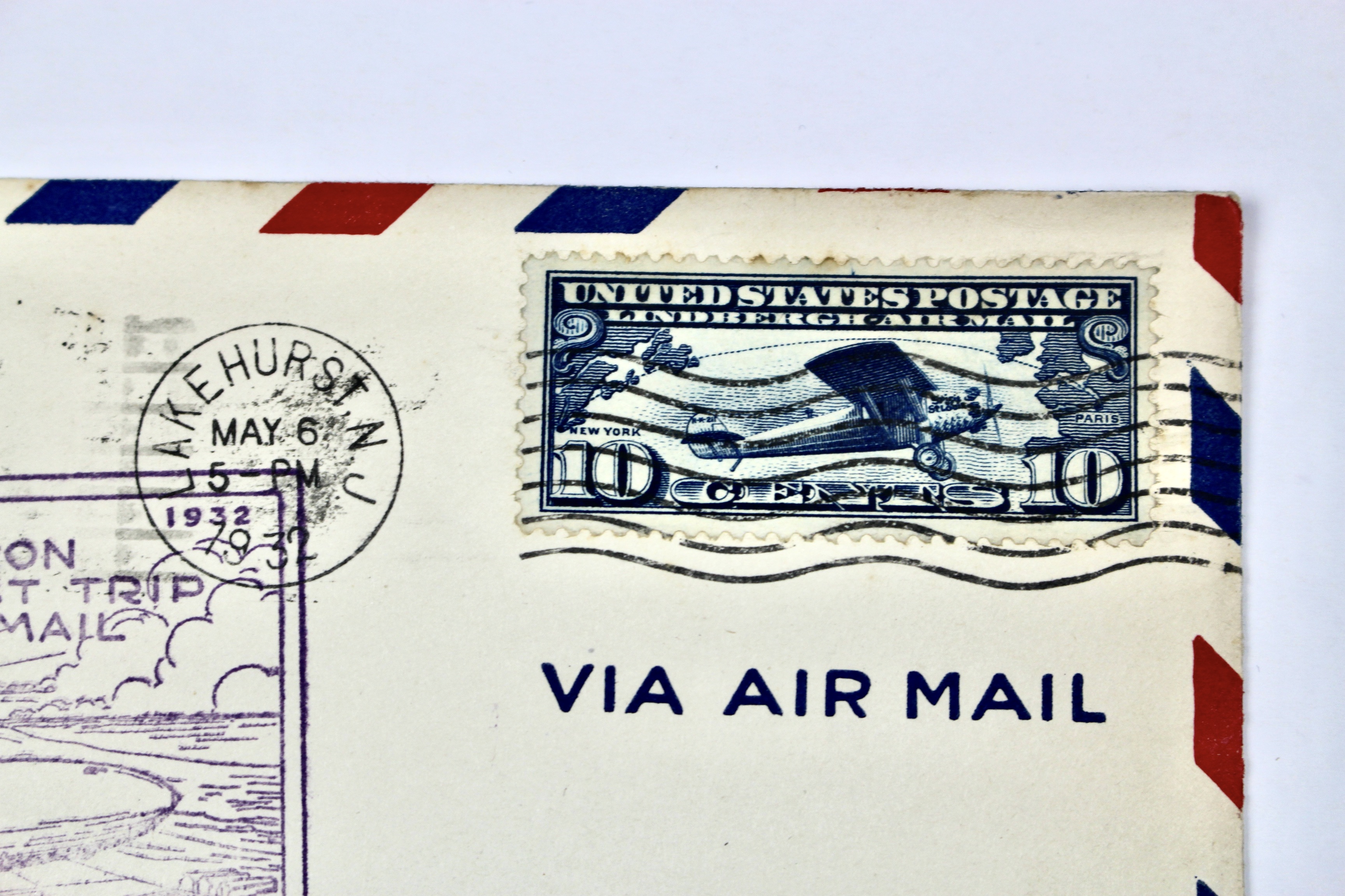 1932 Graf Zeppelin Postal Cover, USS Akron
