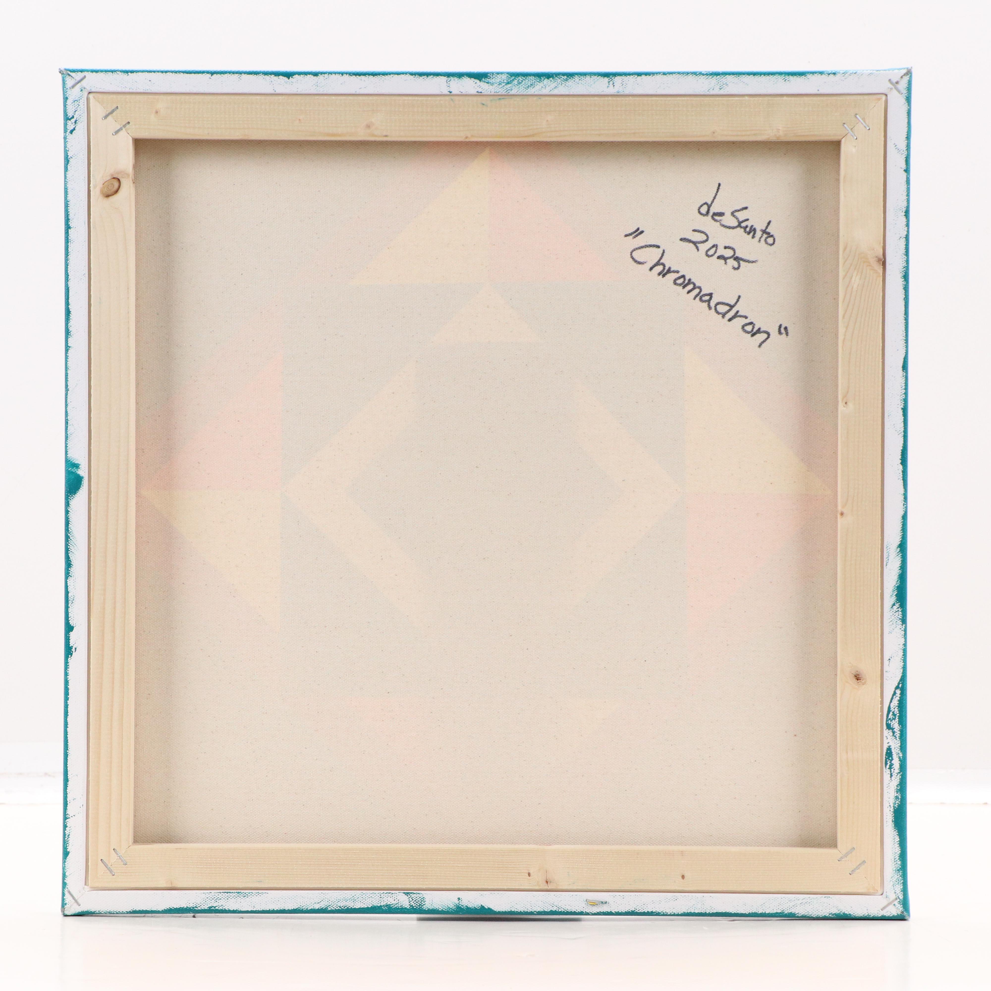 deSanto Geometric Acrylic Painting "Chromadron," 2025