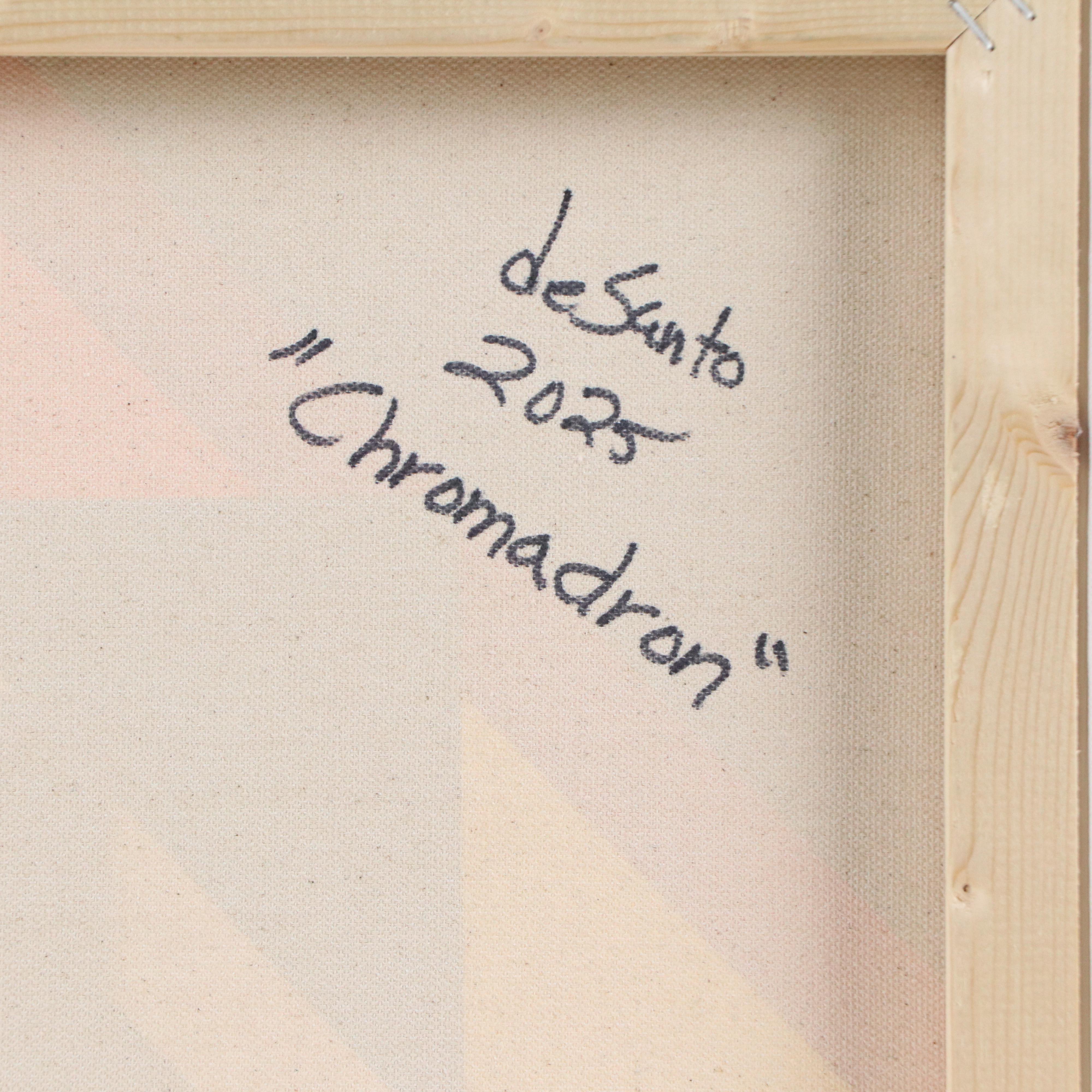 deSanto Geometric Acrylic Painting "Chromadron," 2025