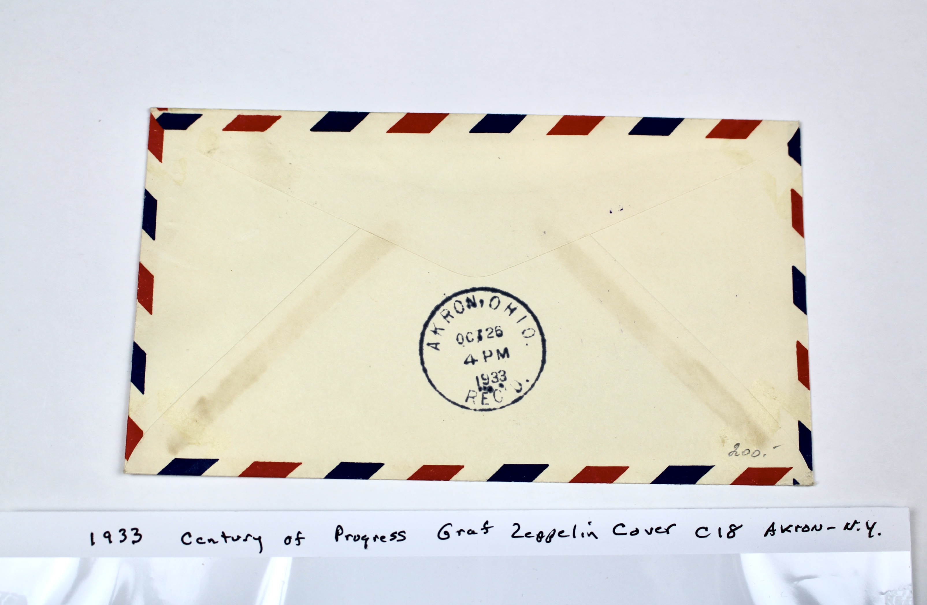 1933 Century of Progress Graf Zeppelin Postal Cover