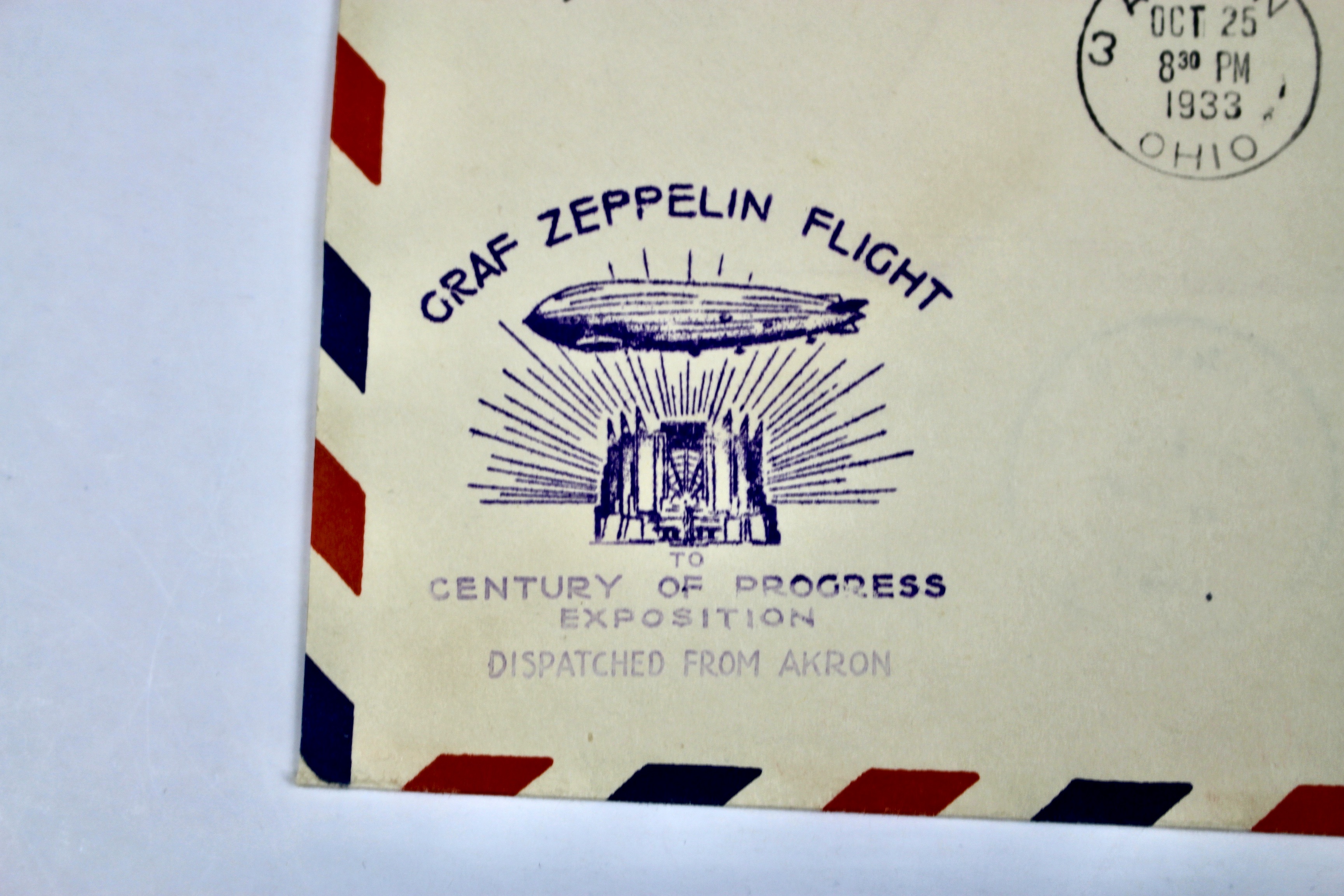 1933 Century of Progress Graf Zeppelin Postal Cover